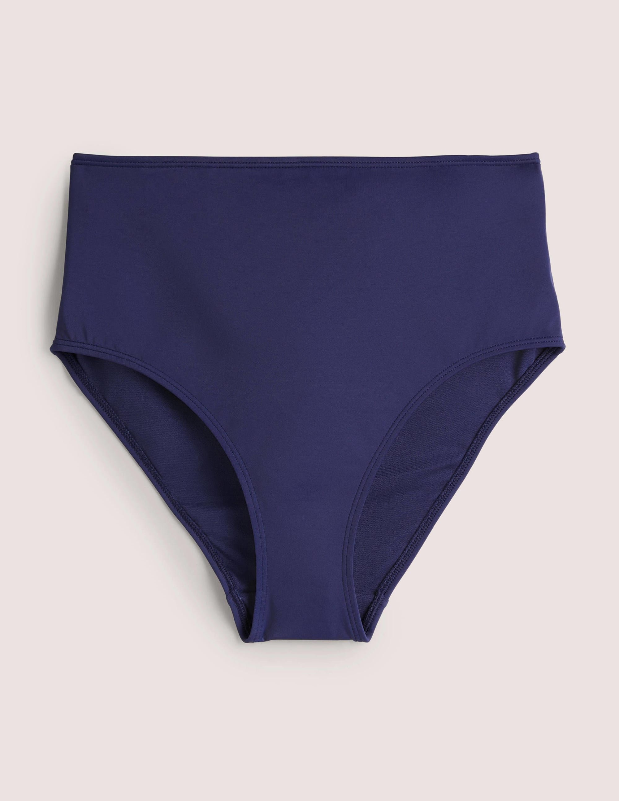 High Waisted Bikini Bottoms-French Navy - Image 7