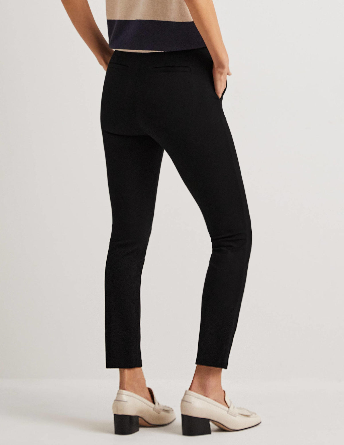 Hampshire 7/8 Ponte Trousers-BLACK - Image 3