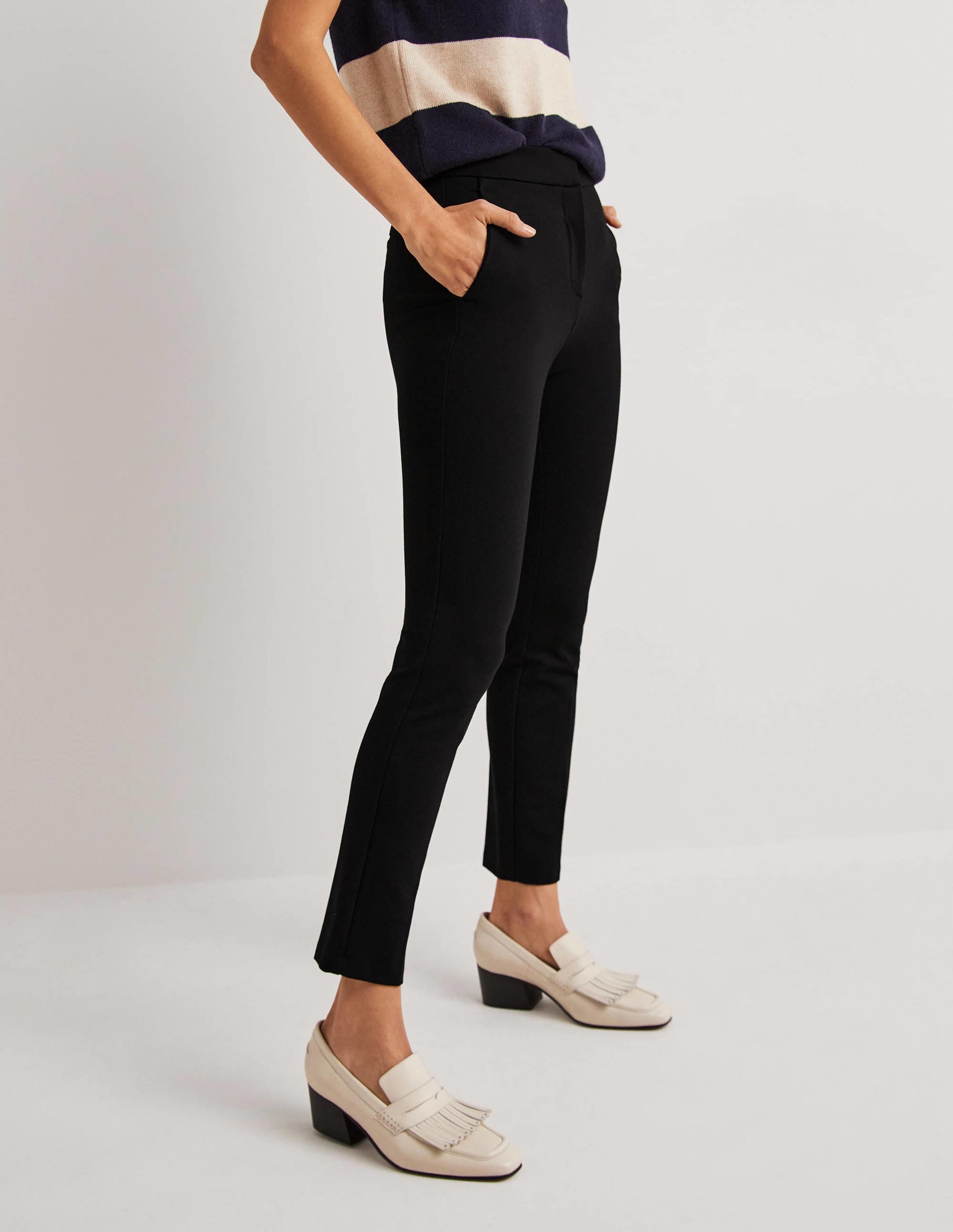 Hampshire 7/8 Ponte Trousers-BLACK - Image 4