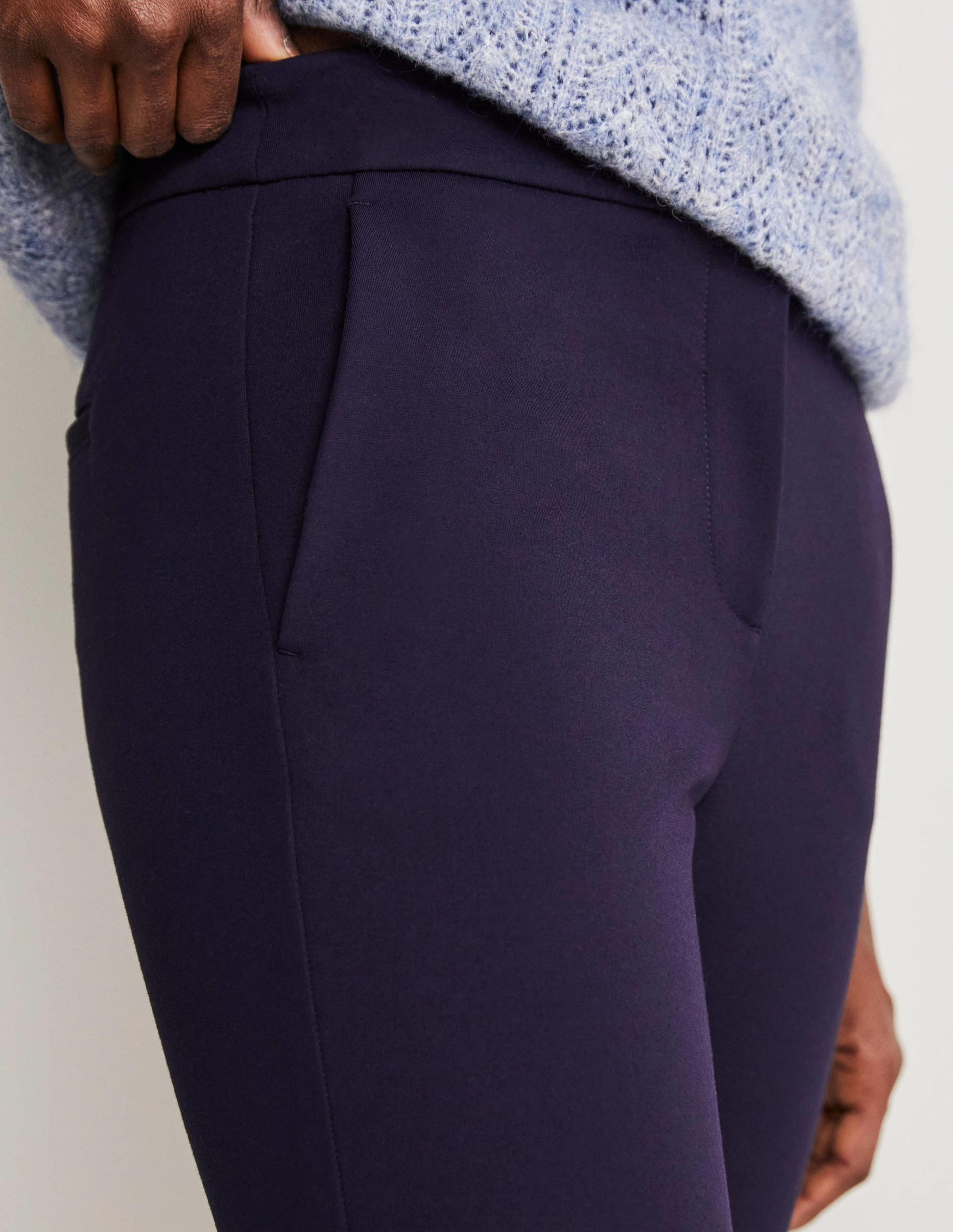 Hampshire 7/8 Ponte Trousers-Navy-2