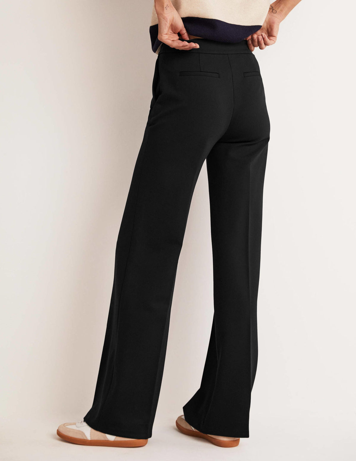 Westbourne Ponte Trousers-Black - Image 7