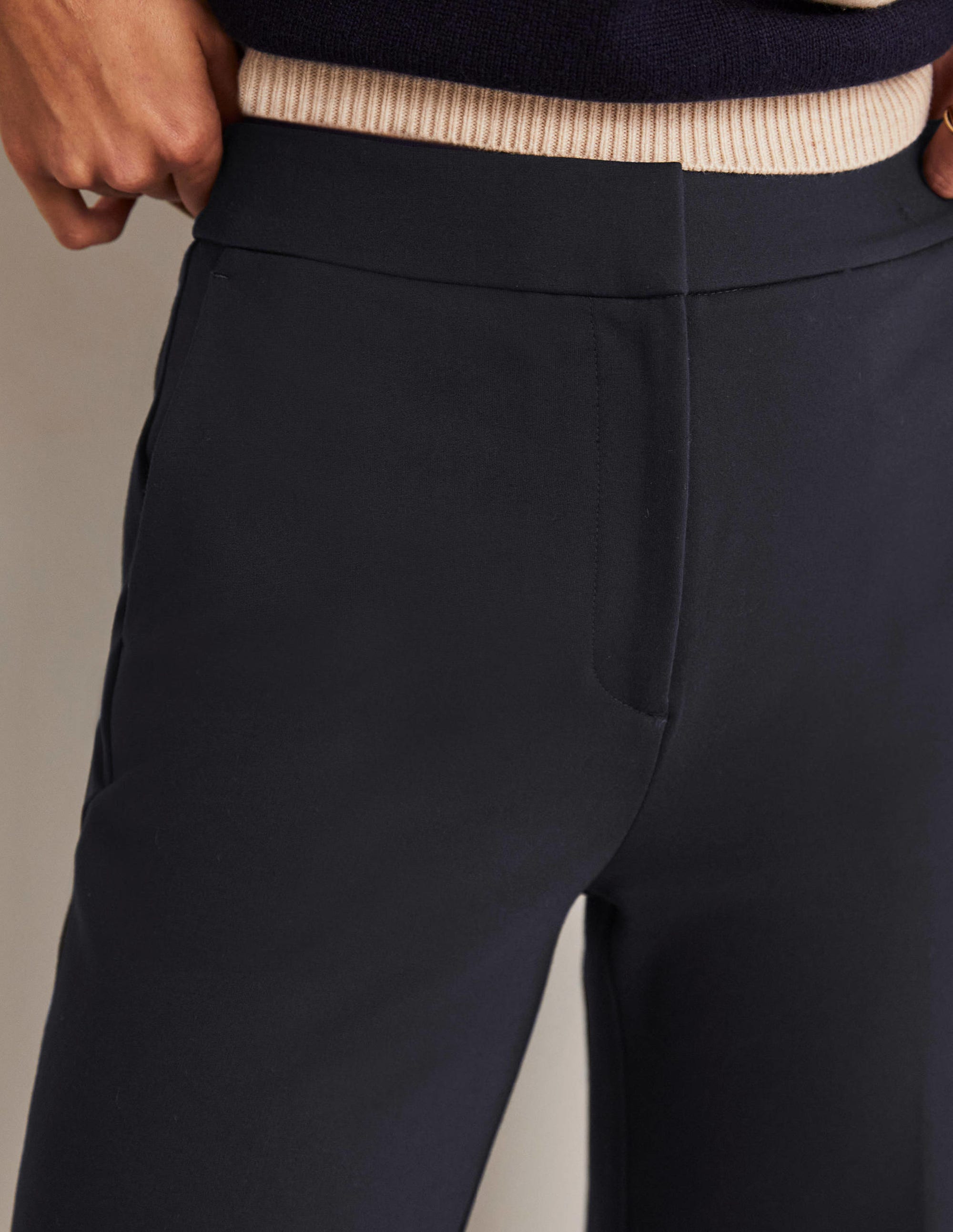 Westbourne Ponte Trousers-Navy - Image 8