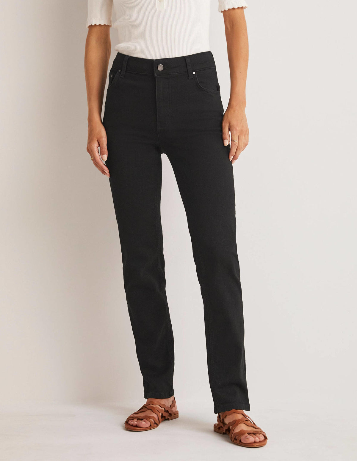 Slim Straight Jeans-Black-4