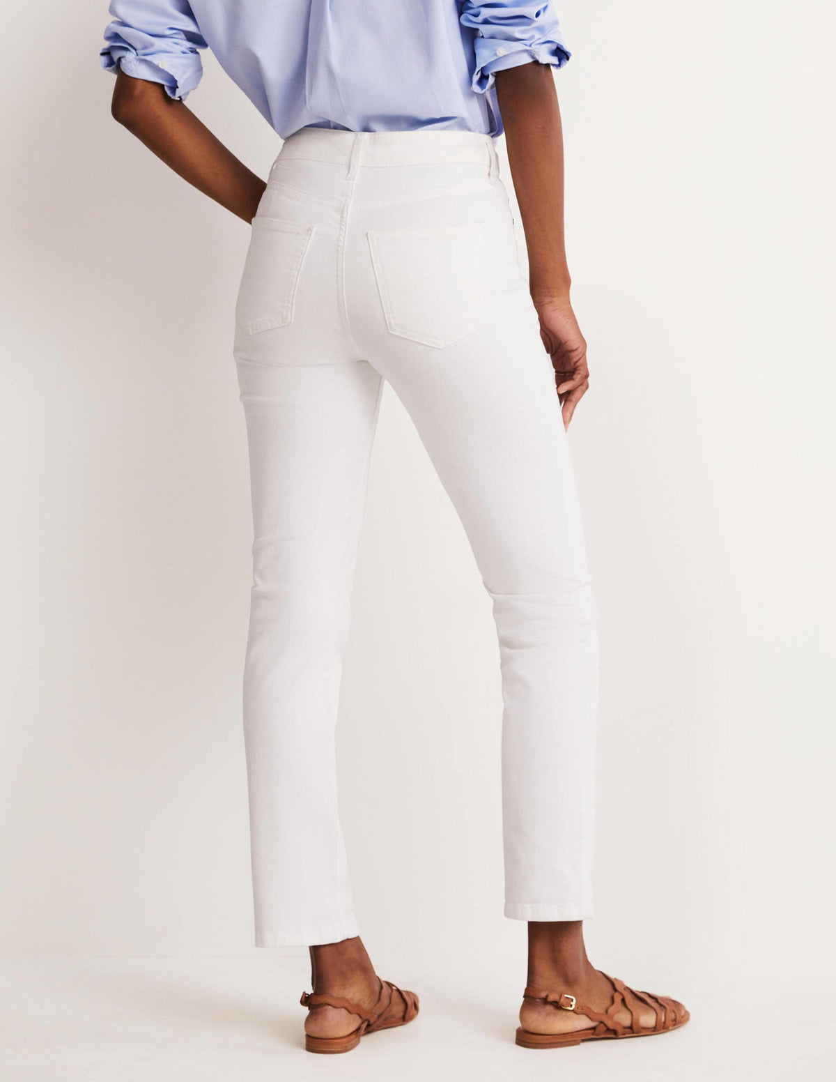 Slim Straight Jeans-White - Image 3