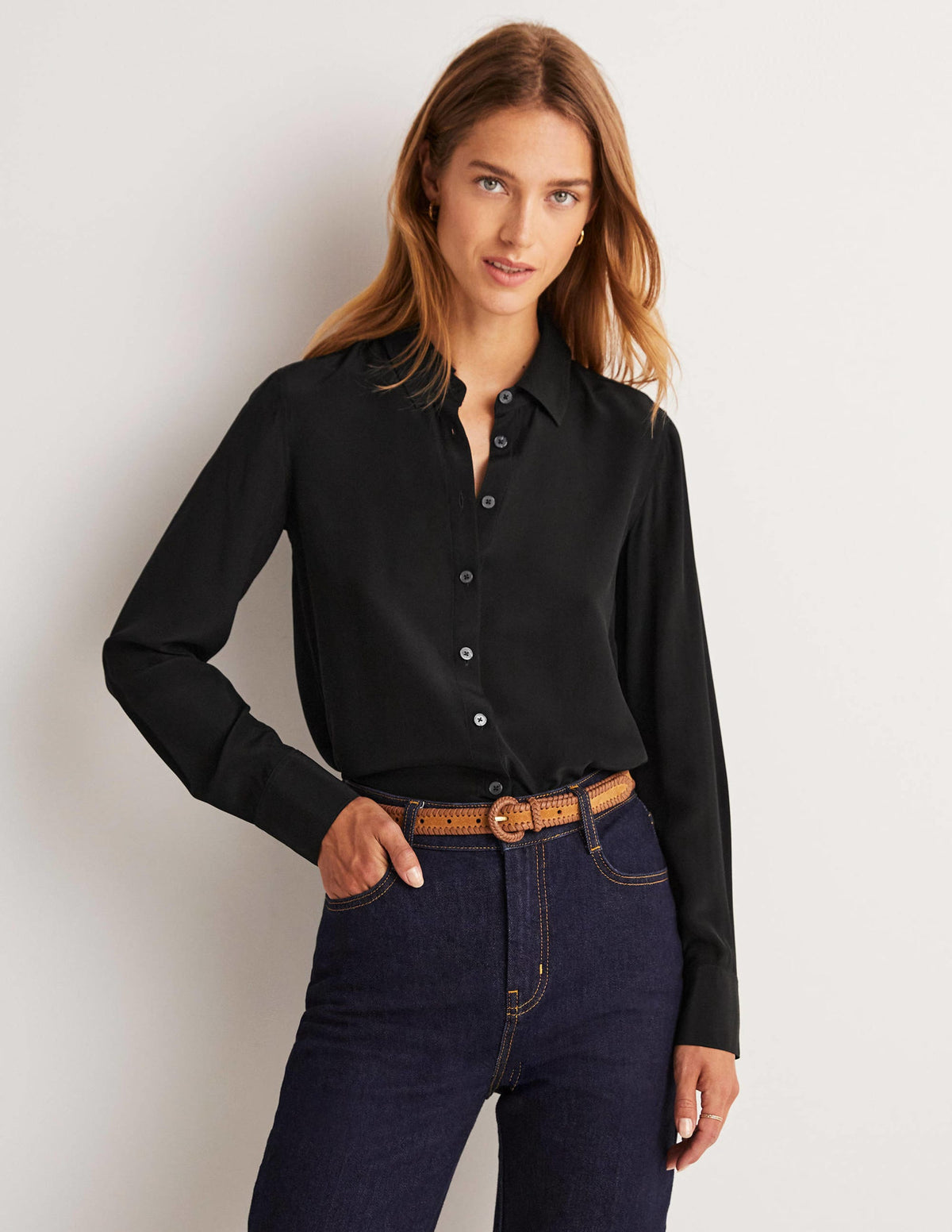 Silk Shirt-Black - Image 1