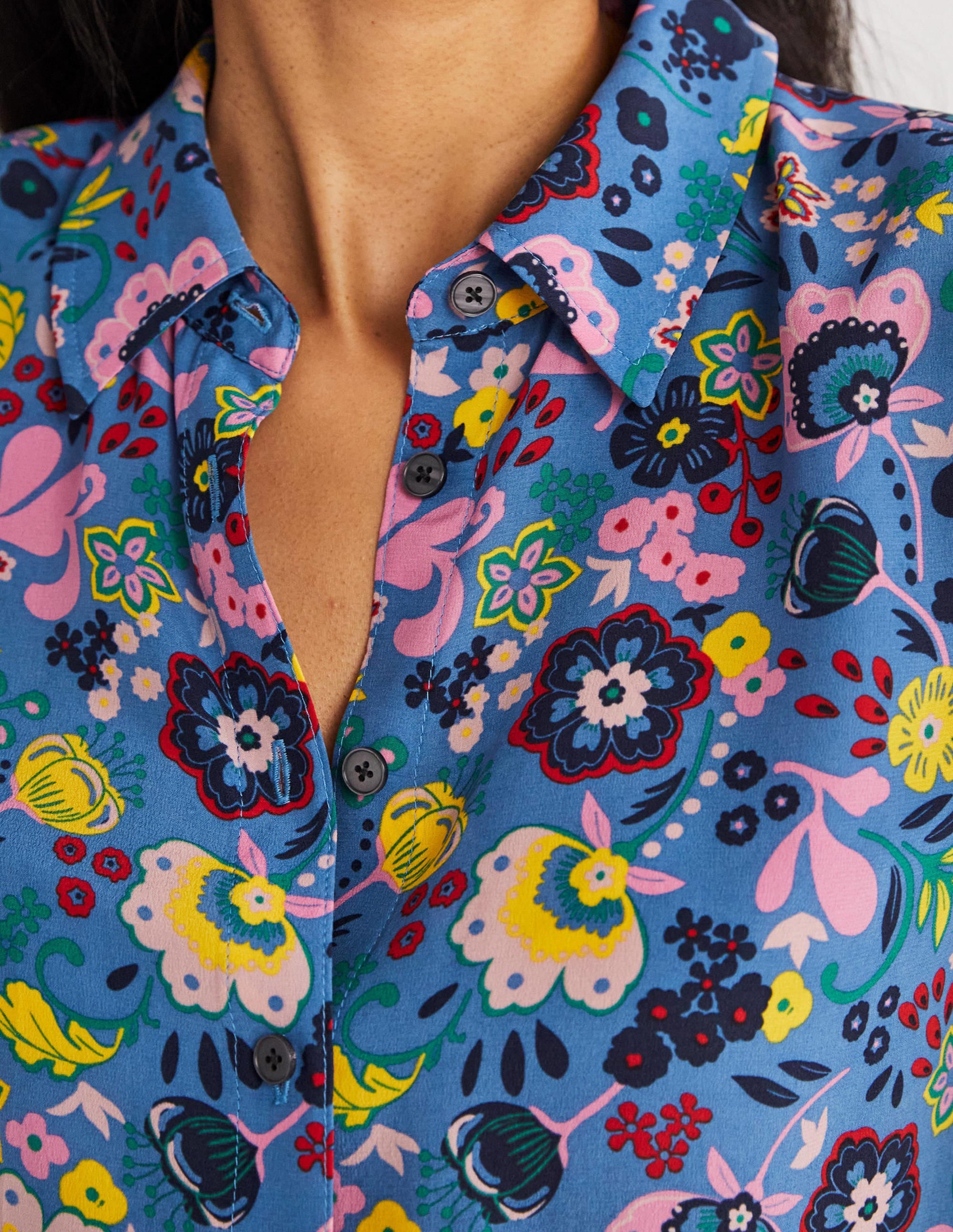 Silk Shirt-Riviera Blue, Pretty Paradise - Image 2