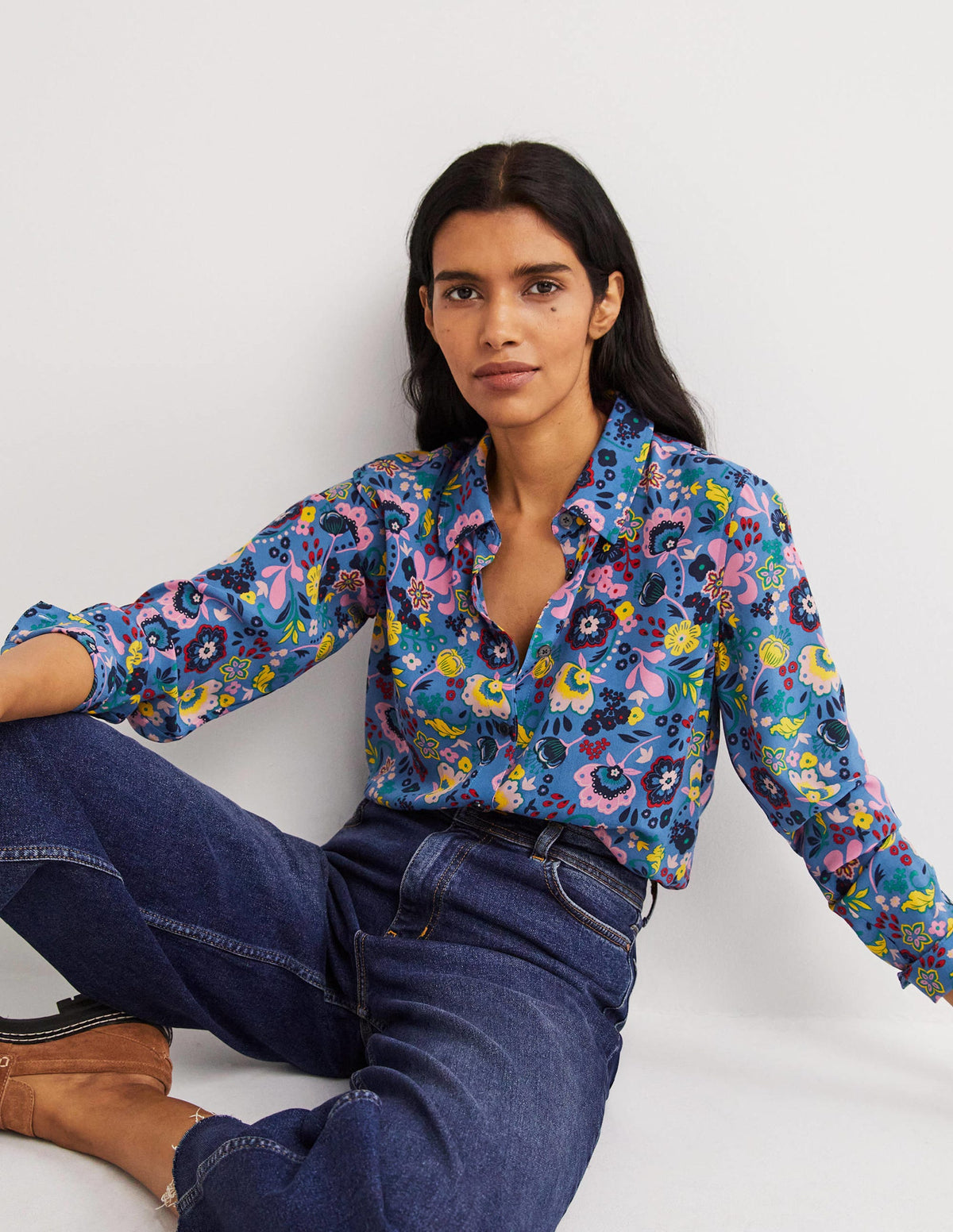 Silk Shirt-Riviera Blue, Pretty Paradise-4