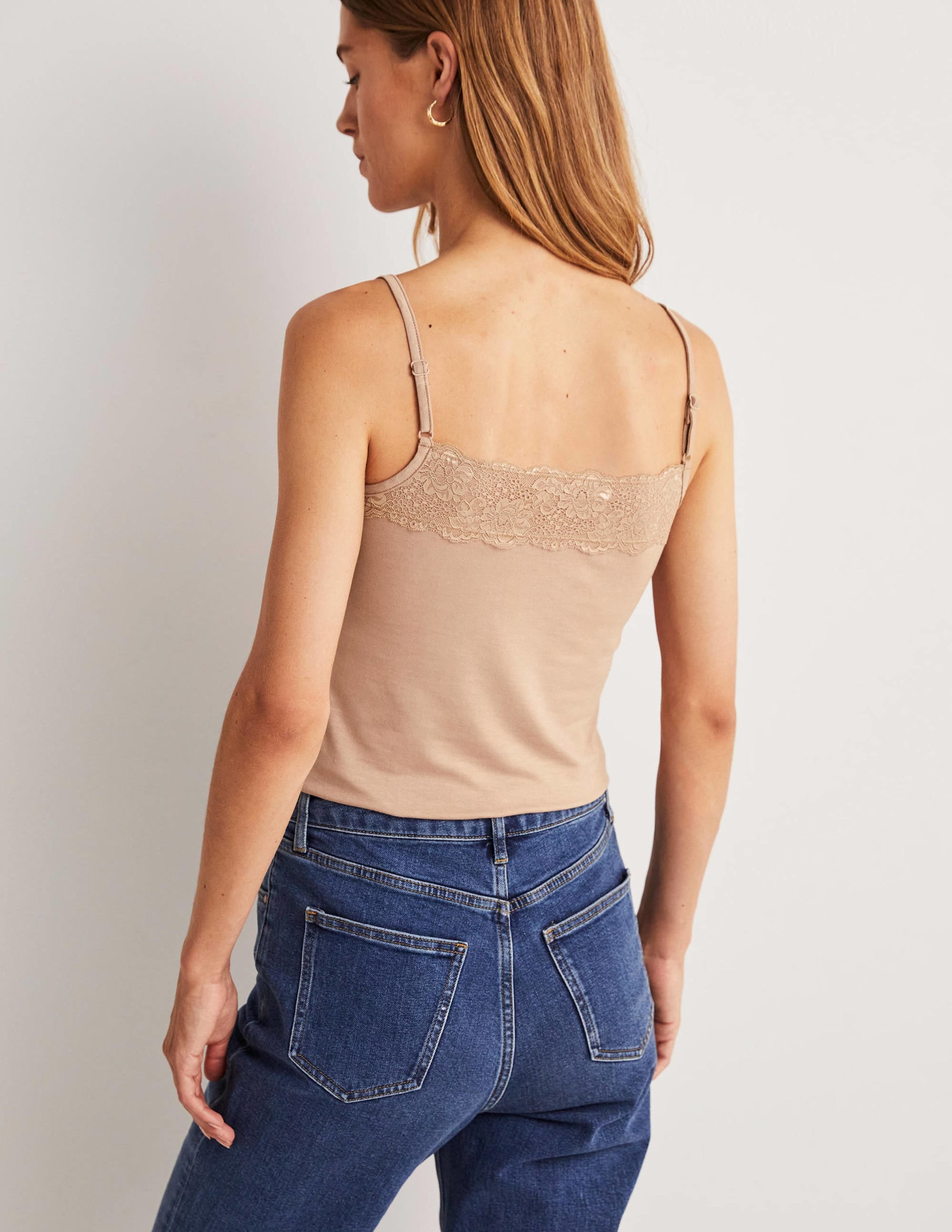 Lace Cami Top-Medium Beige - Image 3