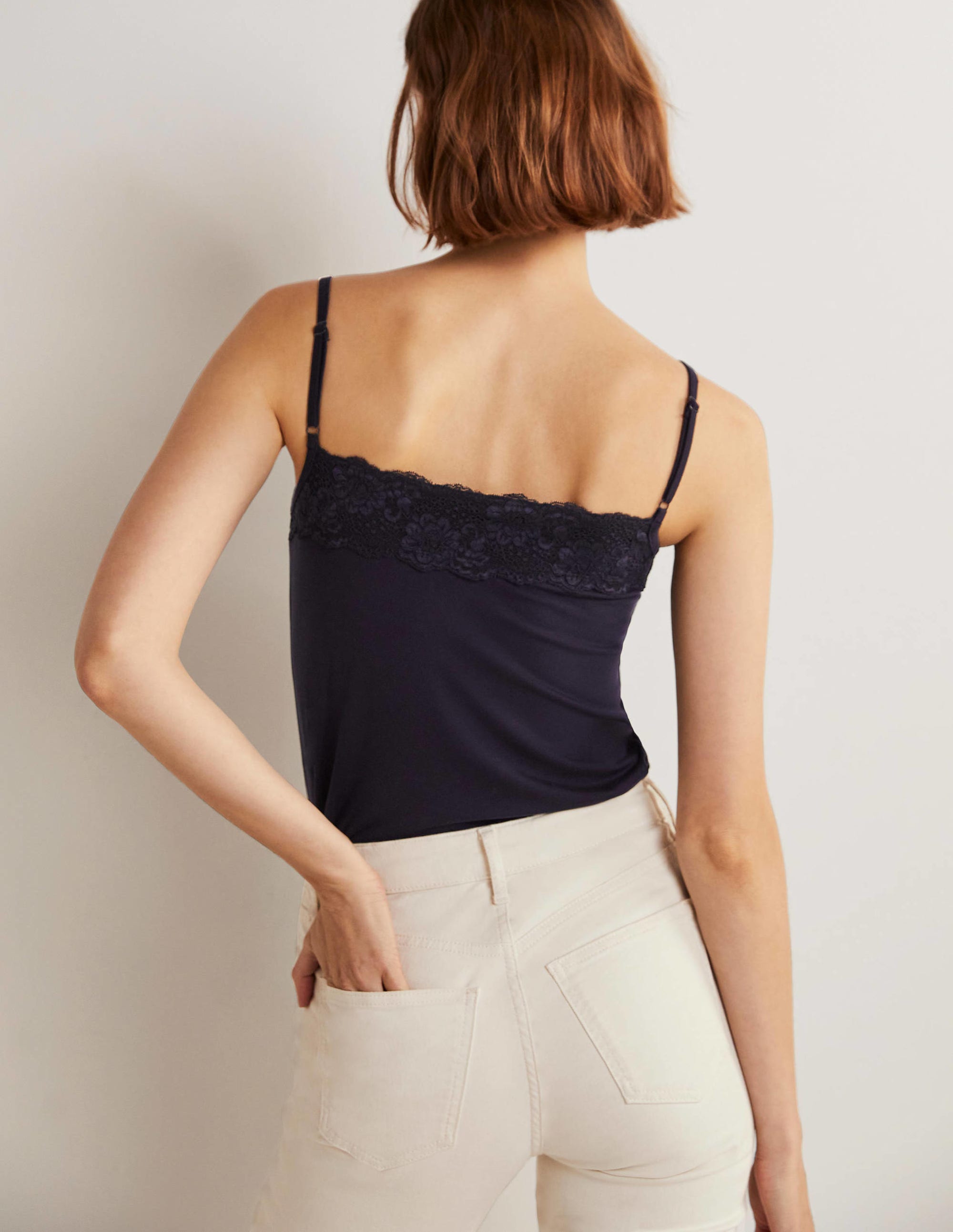 Lace Cami Top-Navy - Image 8
