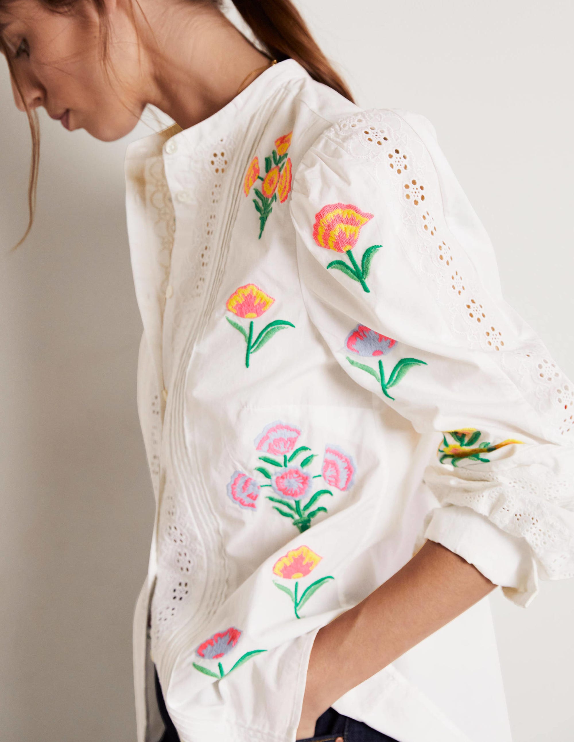 Julianne Embroidered Blouse-Ivory Embroidery - Image 8