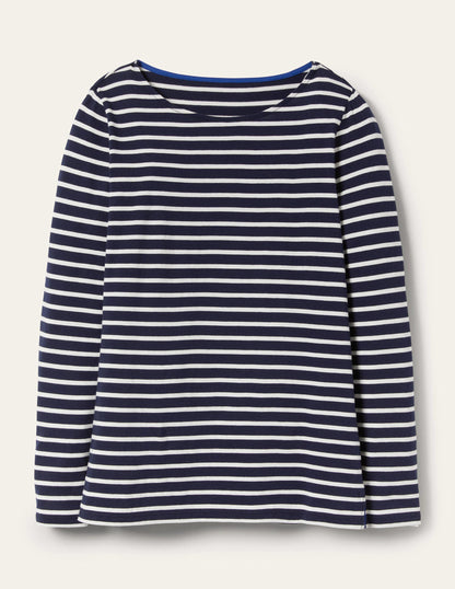 Ella Long Sleeve Breton-Navy, Ivory-8