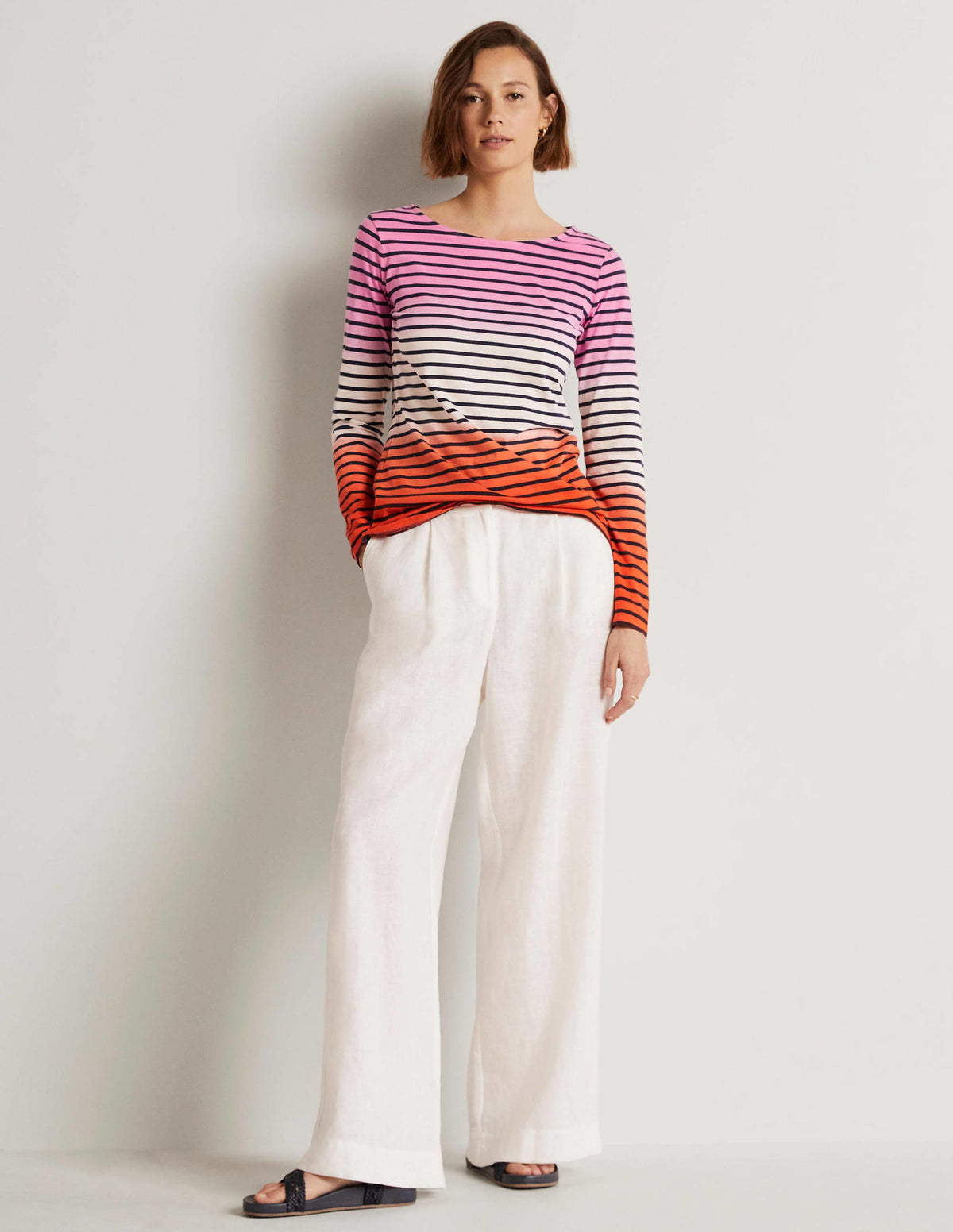 Ella Long Sleeve Breton-Bon Bon/Firecracker Ombre - Image 8