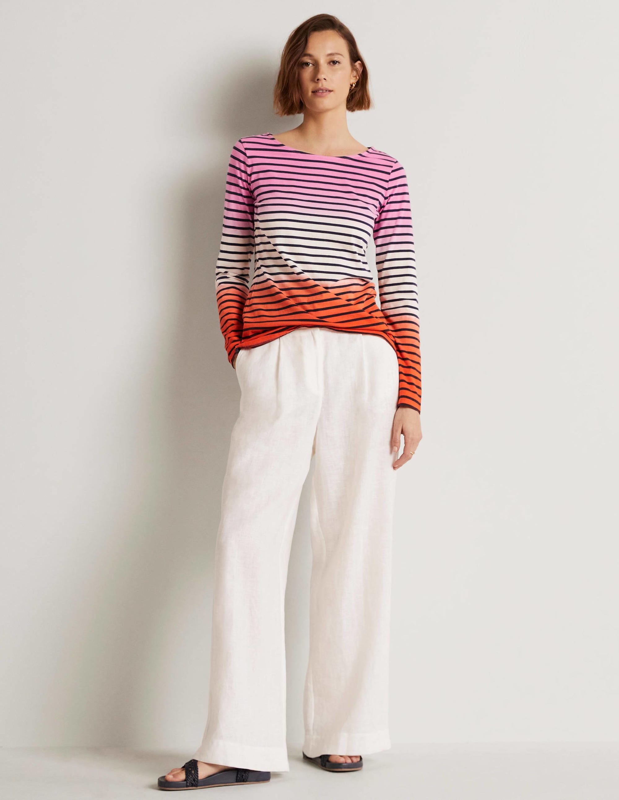 Ella Long Sleeve Breton-Bon Bon/Firecracker Ombre - Image 4