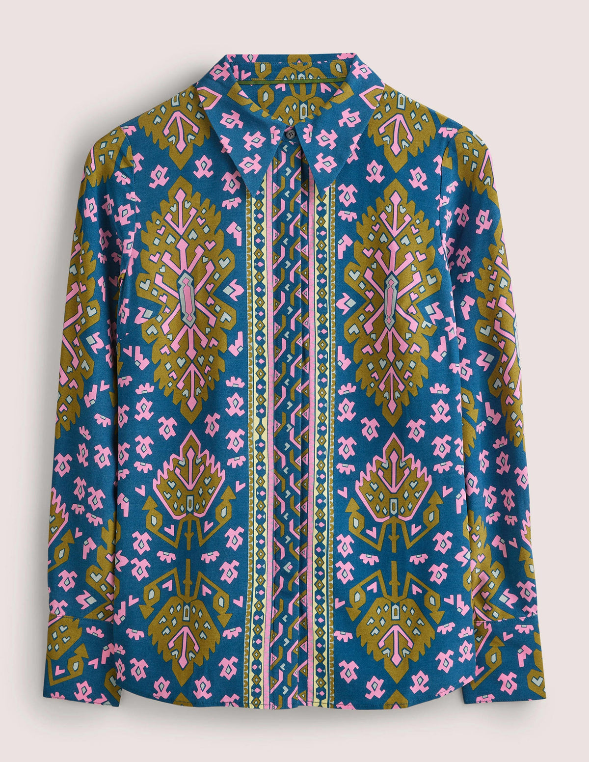 Placement Print Shirt-Baltic, Aztec Geo - Image 7