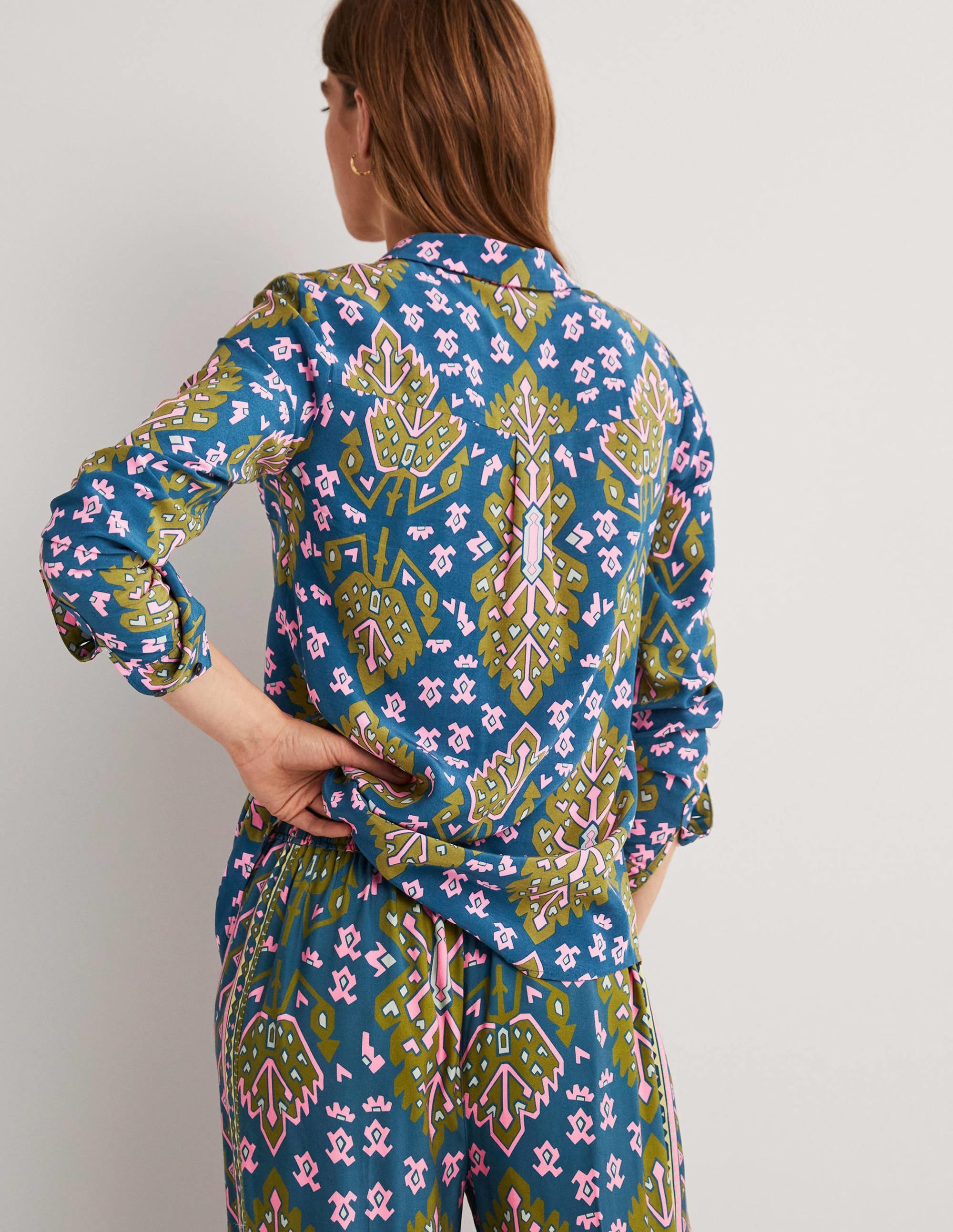 Placement Print Shirt-Baltic, Aztec Geo - Image 3