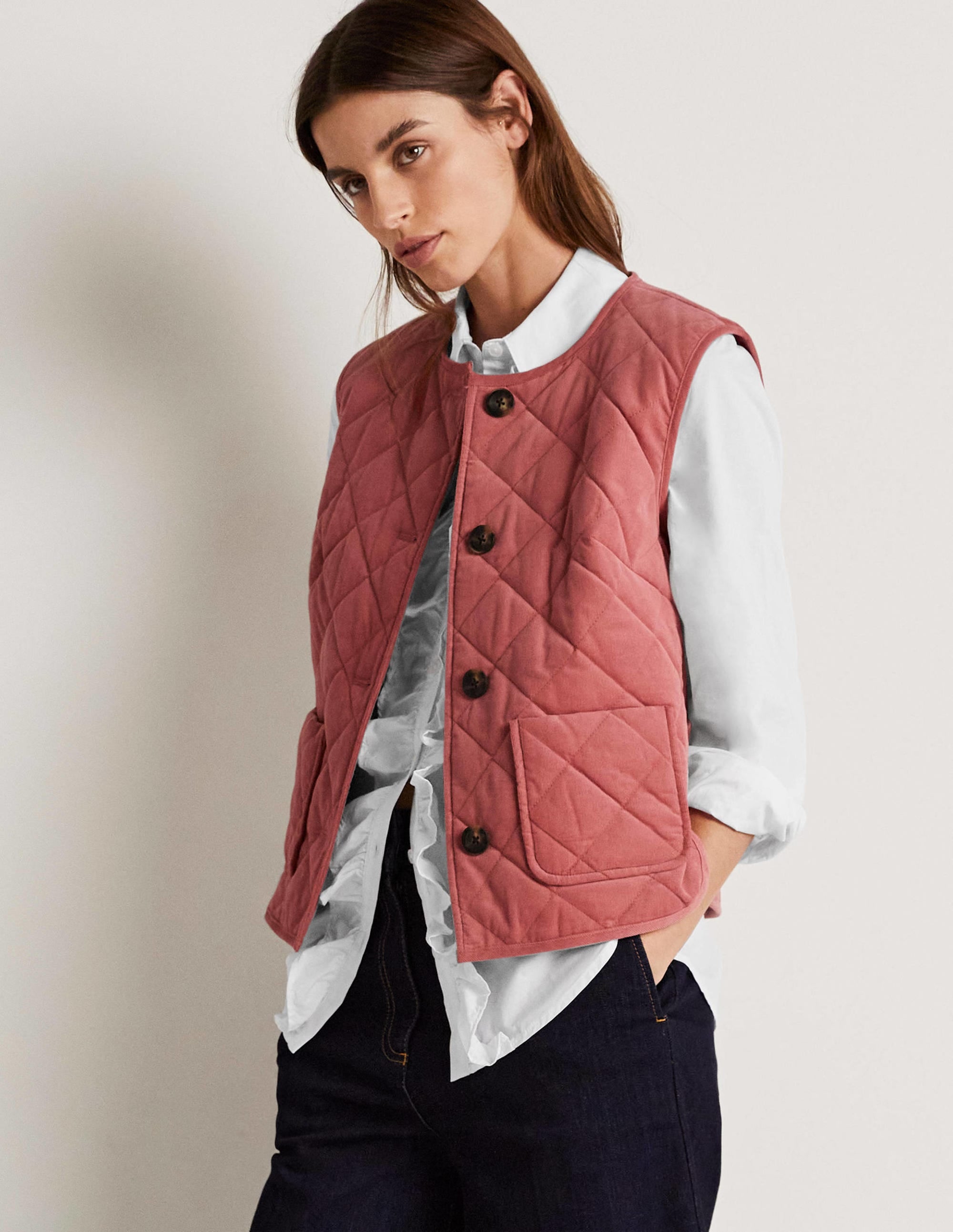 Ruffle Trim Collar Shirt-White - Image 10