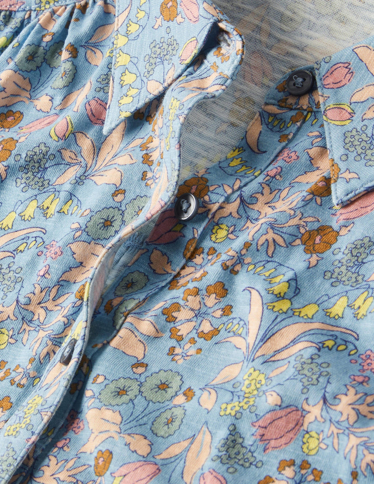 Puff Sleeve Jersey Shirt-Dusty Blue, WIldflower-9