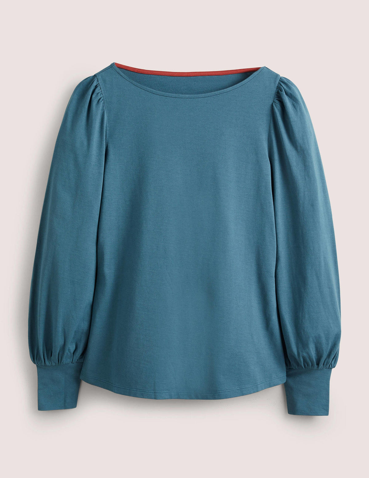 Supersoft Boat Neck Top-Corporal Blue-5