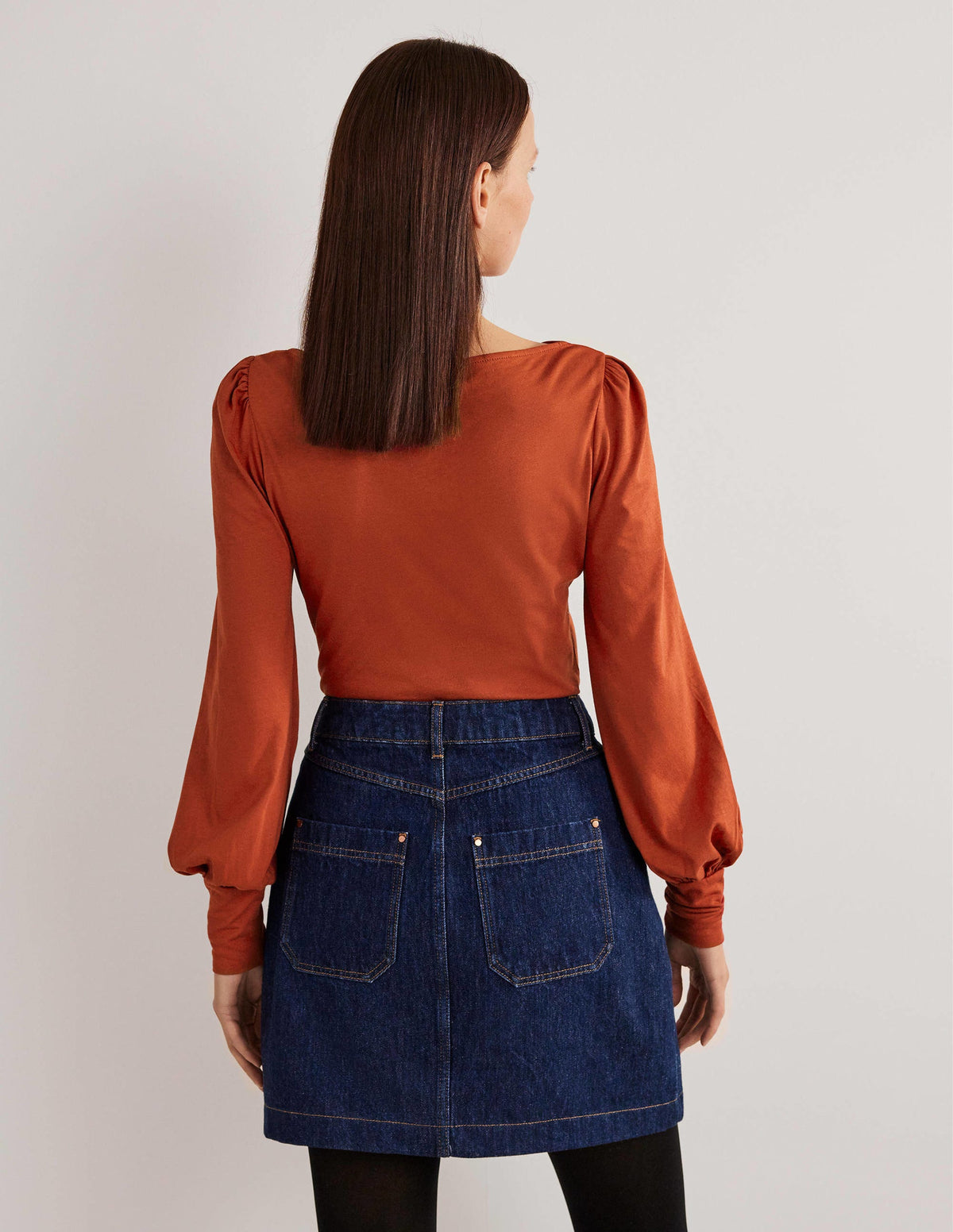 Supersoft Boat Neck Top-Chilli Oil Red - Image 3