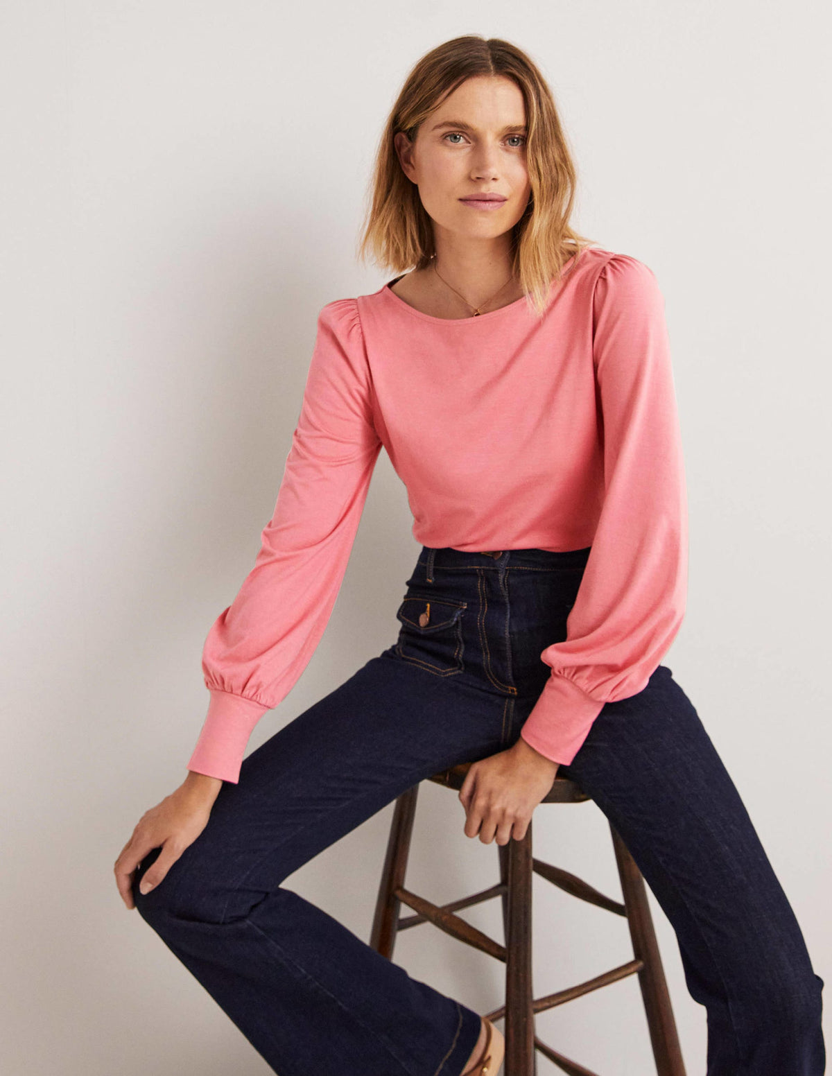 Supersoft Boat Neck Top-Wild Rose - Image 4