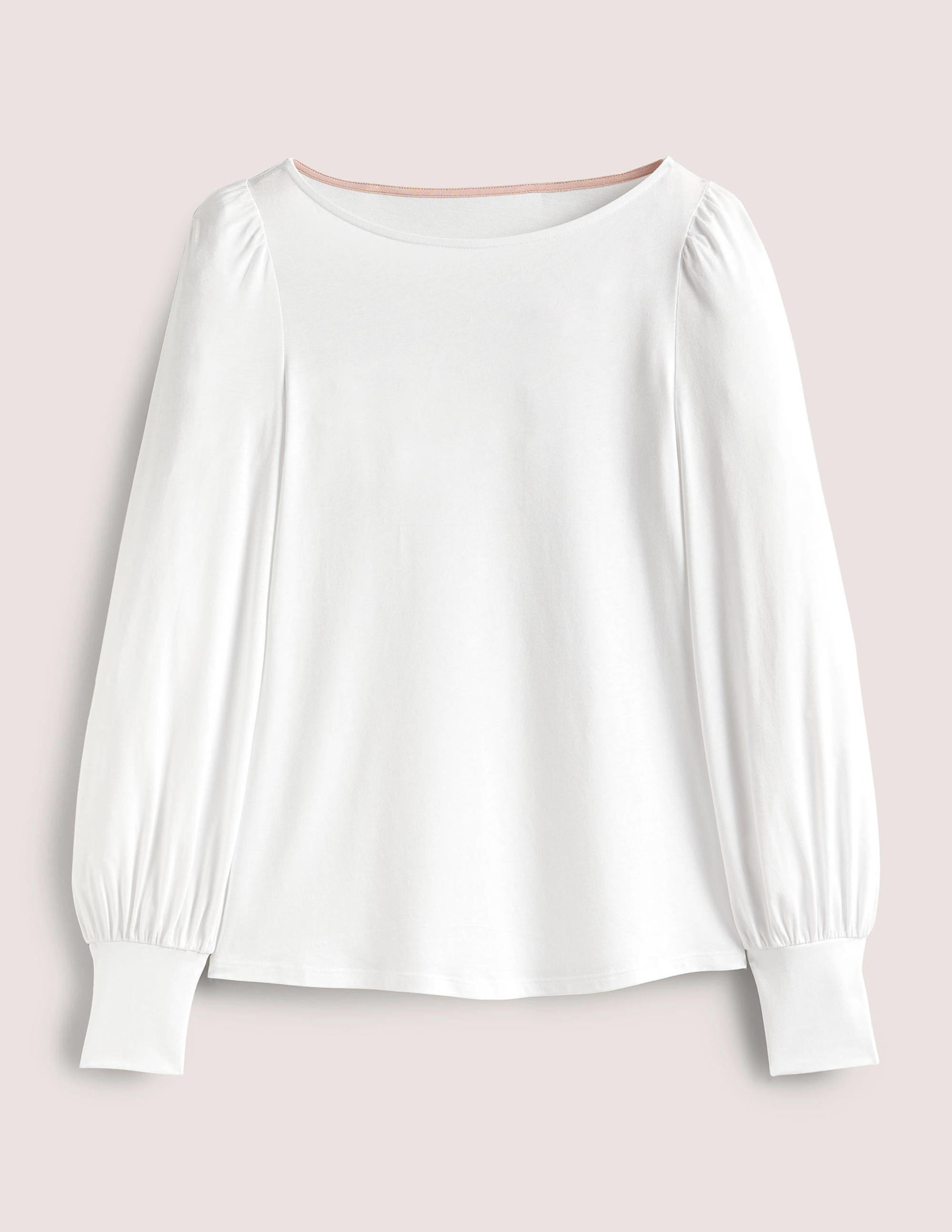 Supersoft Boat Neck Top-White - Image 5