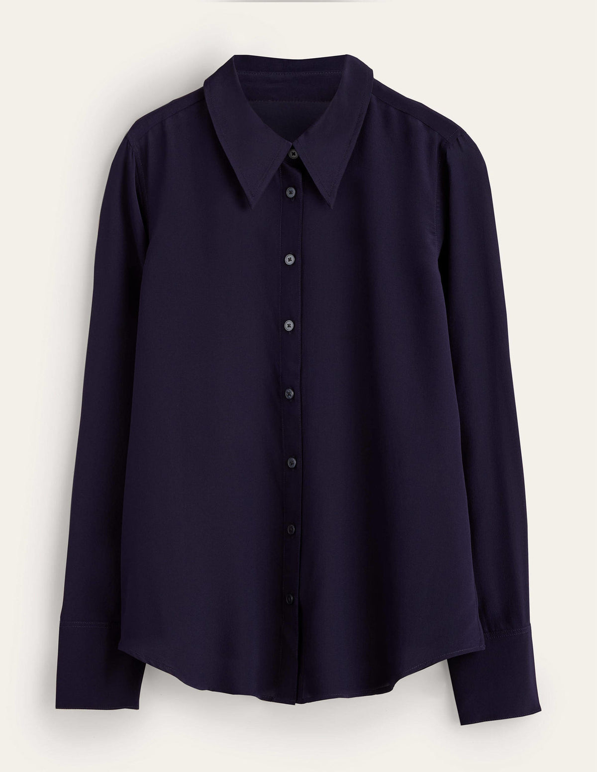 Silk Shirt-Navy - Image 6
