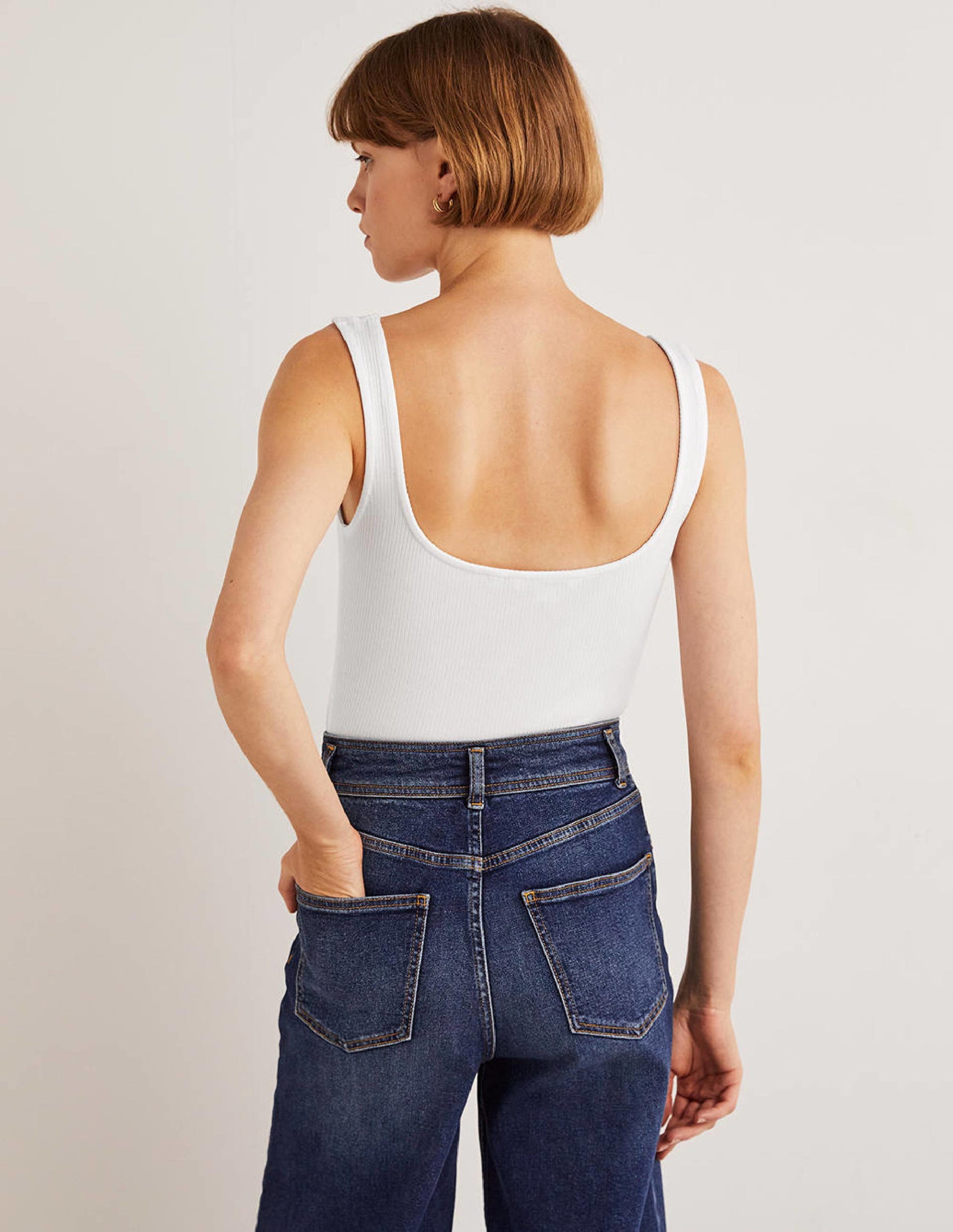 Soft Ribbed Vest-White-3