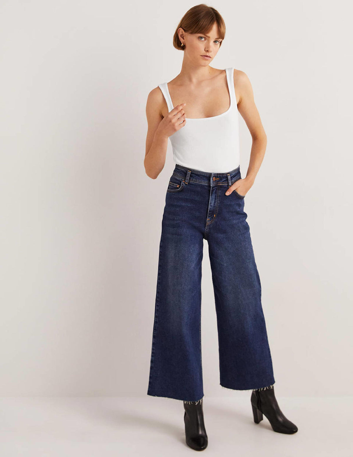 Soft Ribbed Vest-White-4