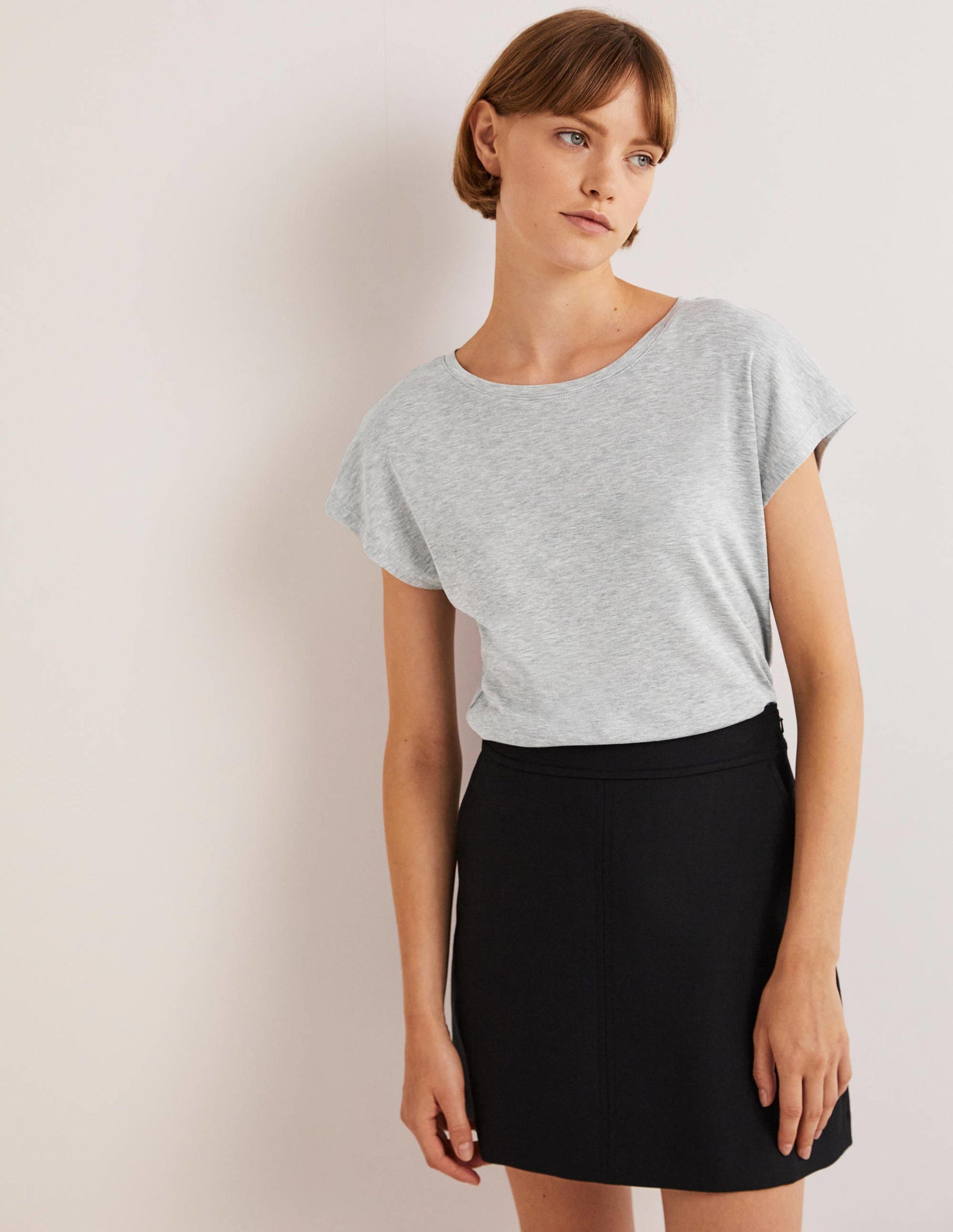 Soft Touch Sleeveless Top-Grey Marl-1