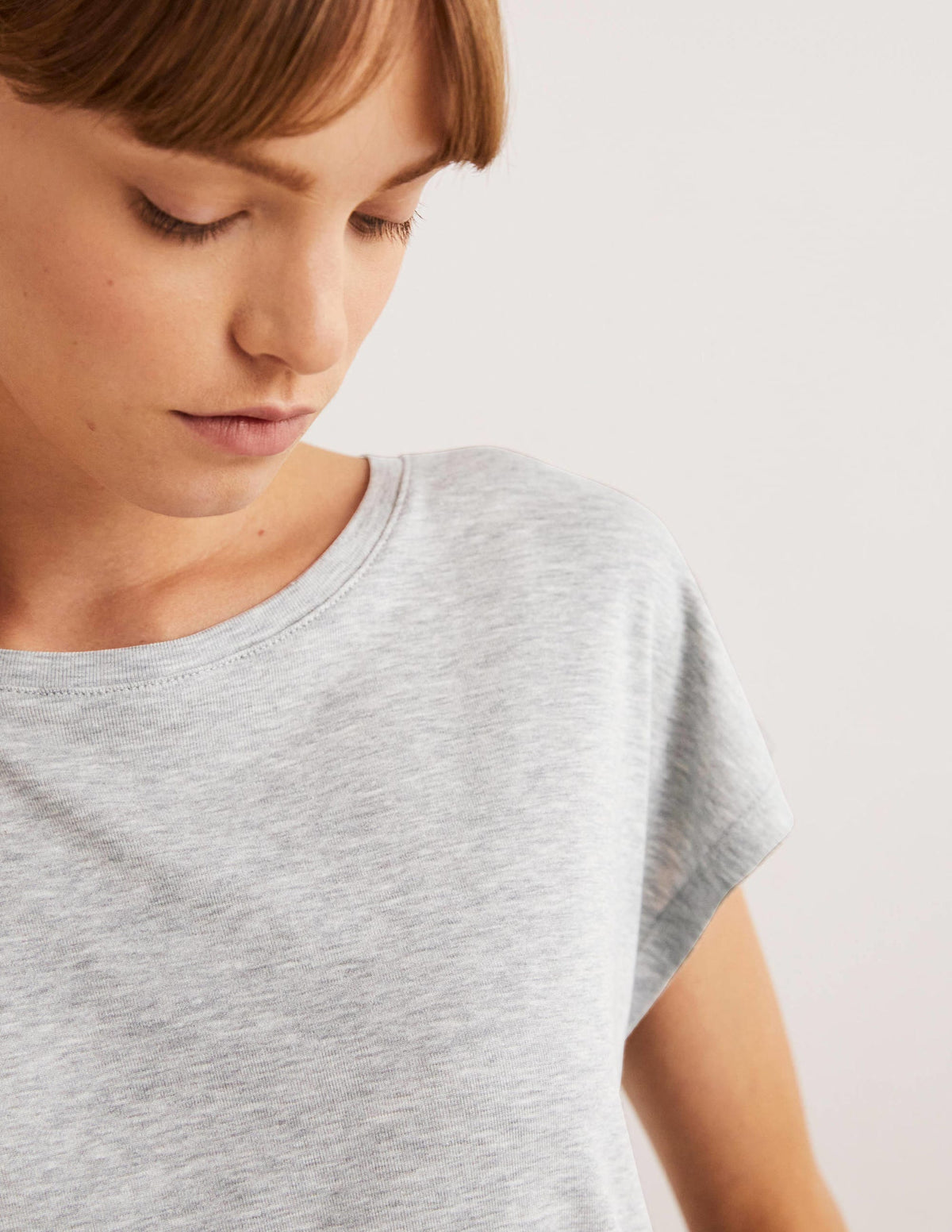Soft Touch Sleeveless Top-Grey Marl-2
