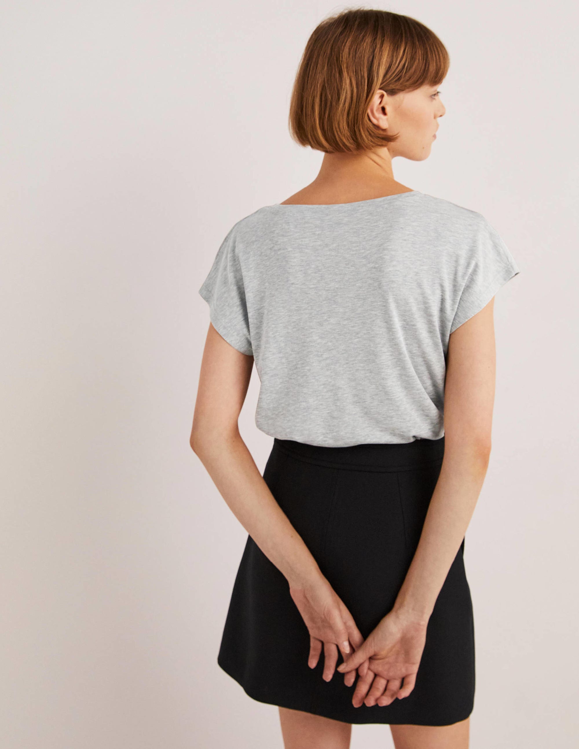 Soft Touch Sleeveless Top-Grey Marl - Image 3