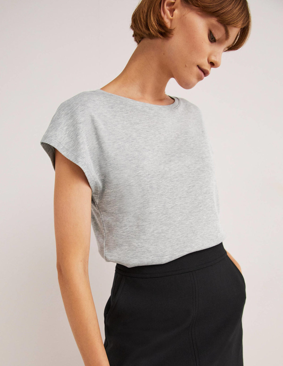 Soft Touch Sleeveless Top-Grey Marl - Image 4