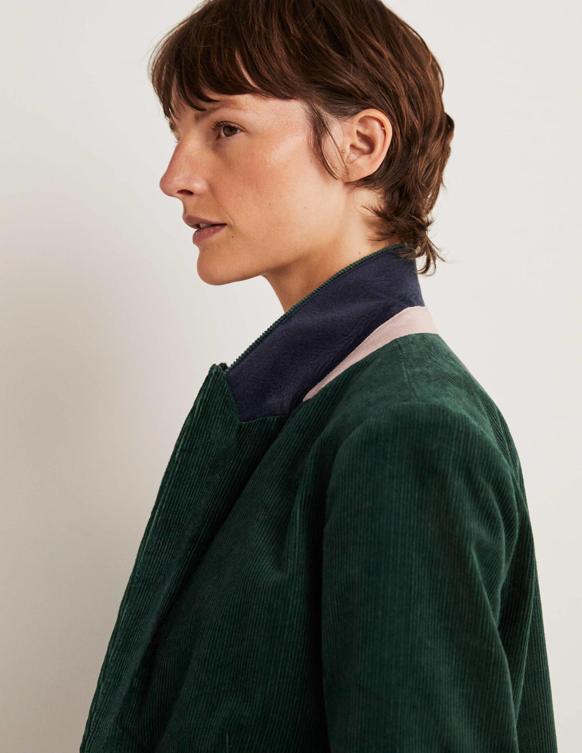 Fitted Corduroy Blazer-Trekking Green-2