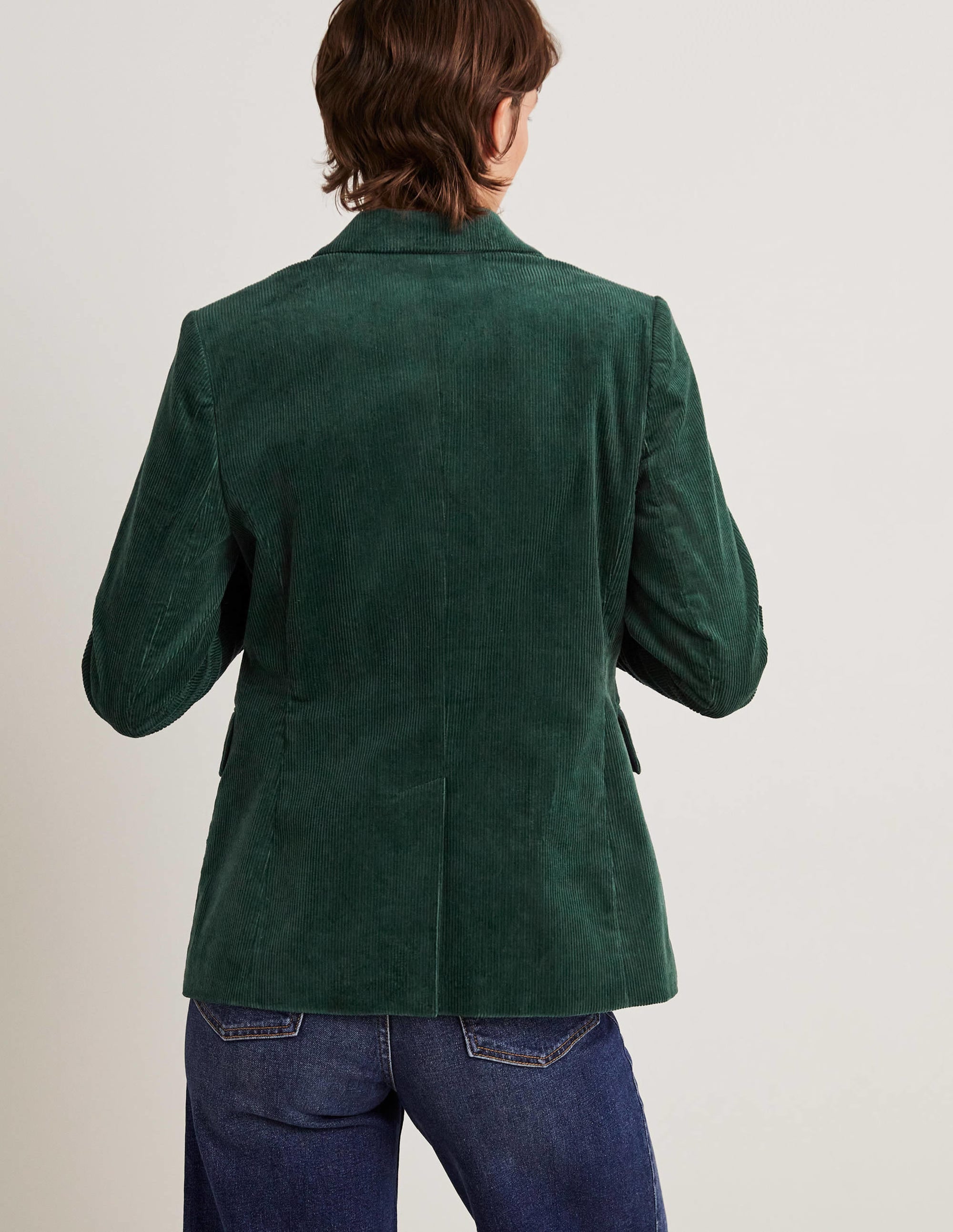 Fitted Corduroy Blazer-Trekking Green - Image 3