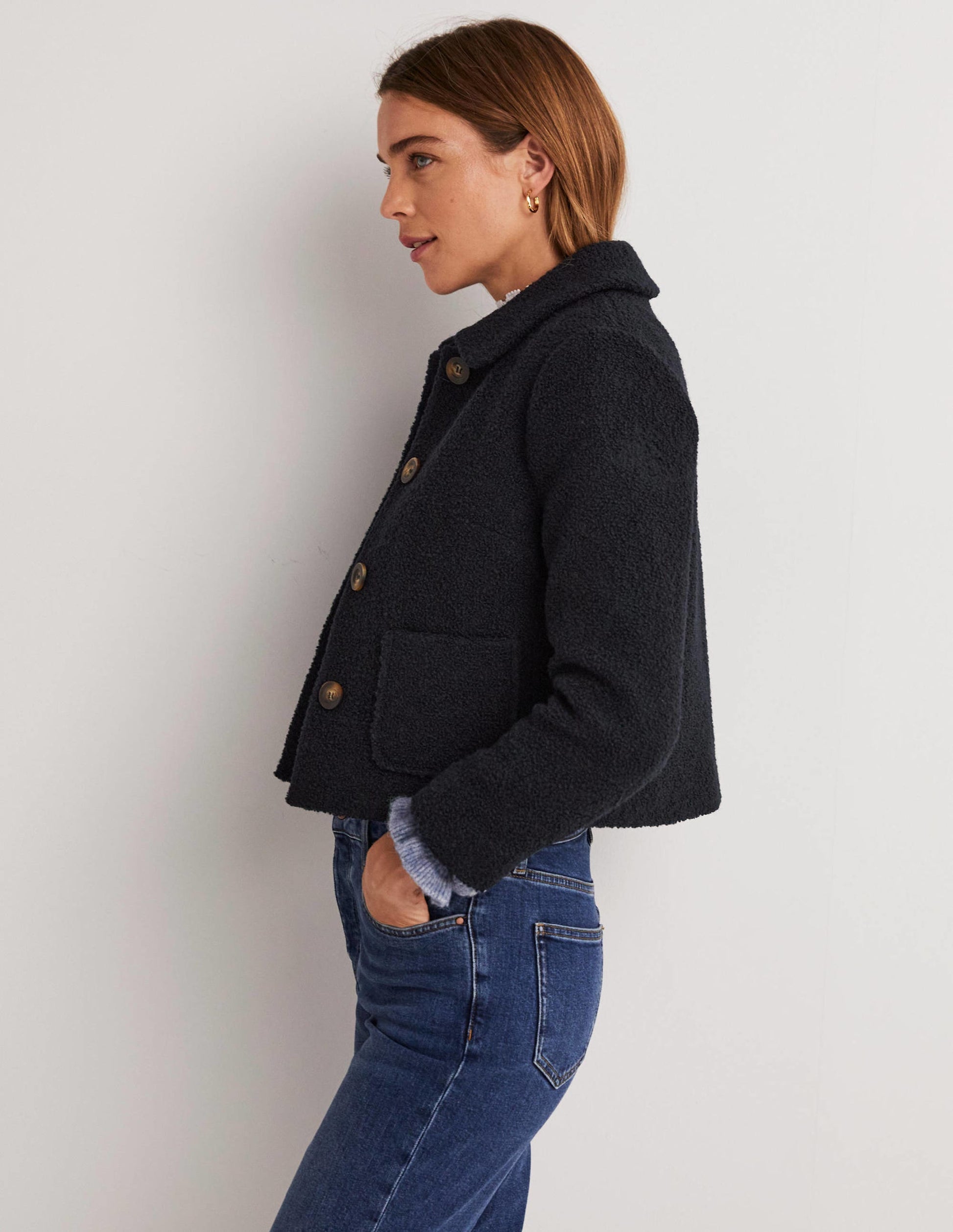 Rye Cropped Jacket-Navy-4