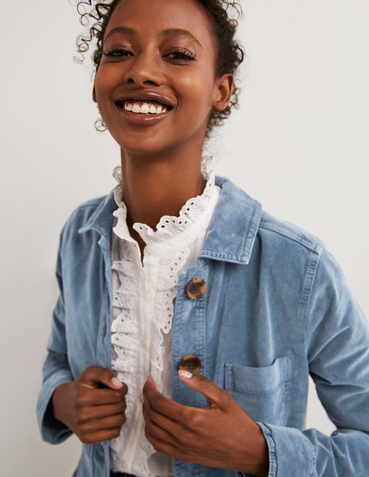 Velvet Chore Jacket-Corporal Blue Velvet-2