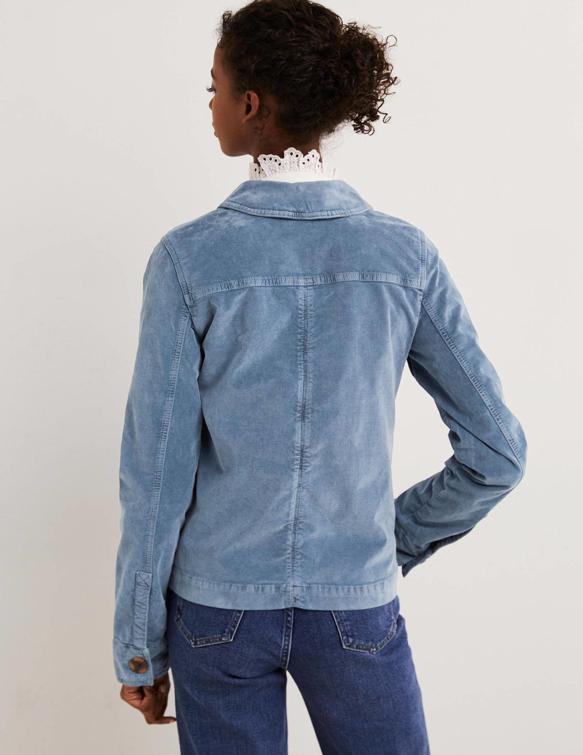 Velvet Chore Jacket-Corporal Blue Velvet-3