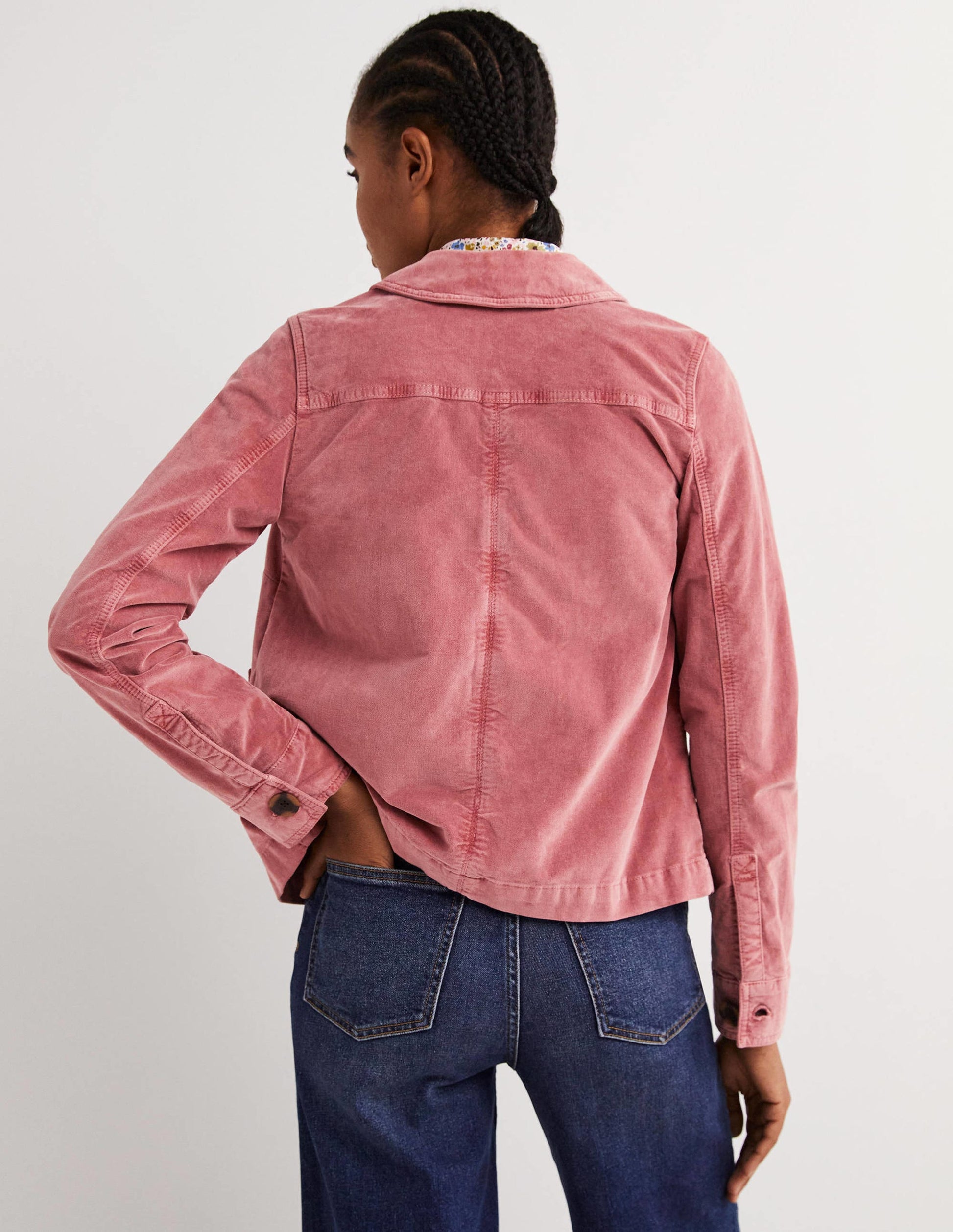 Velvet Chore Jacket-Dusty Red Velvet-3