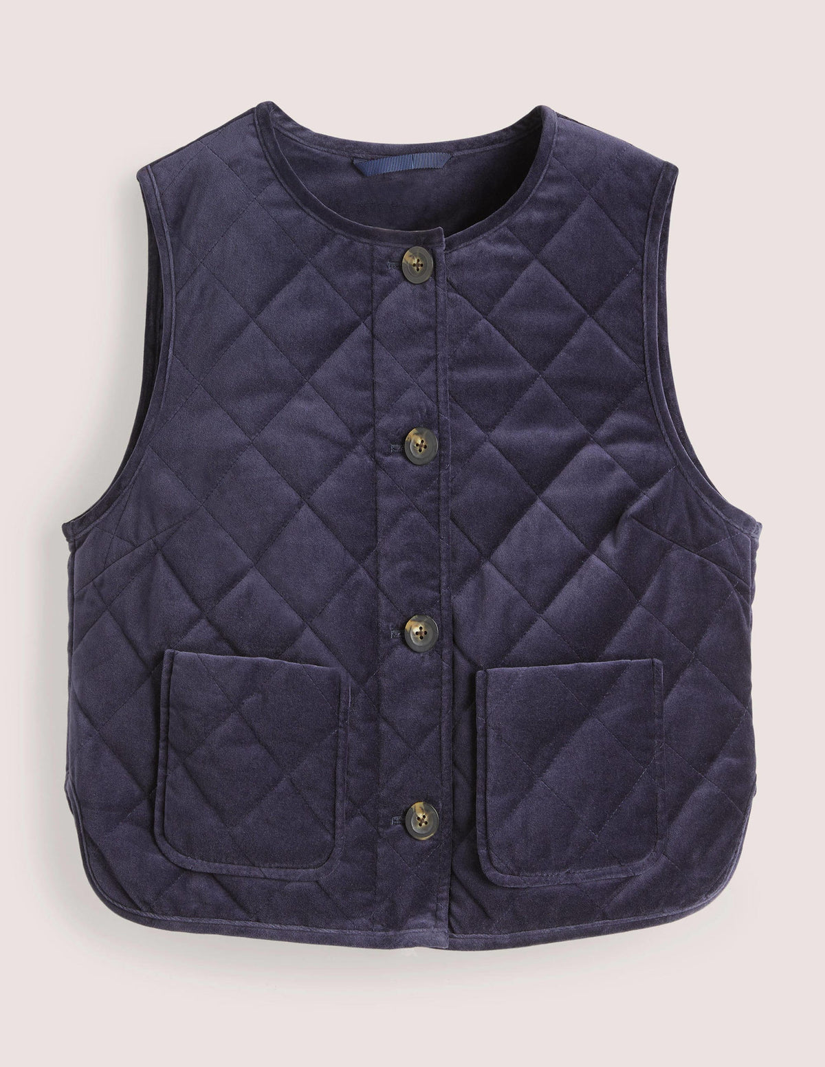 Quilted Vest-Navy-5