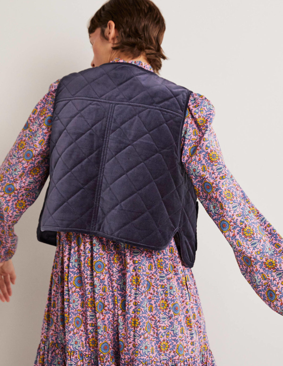 Quilted Vest-Navy - Image 3