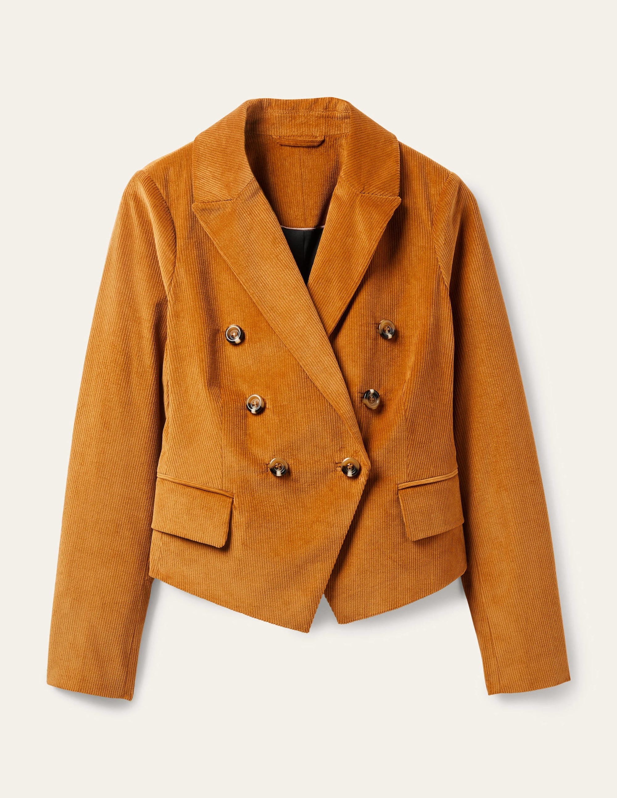 Double Breasted Cord Blazer-Gingerbread - Image 8