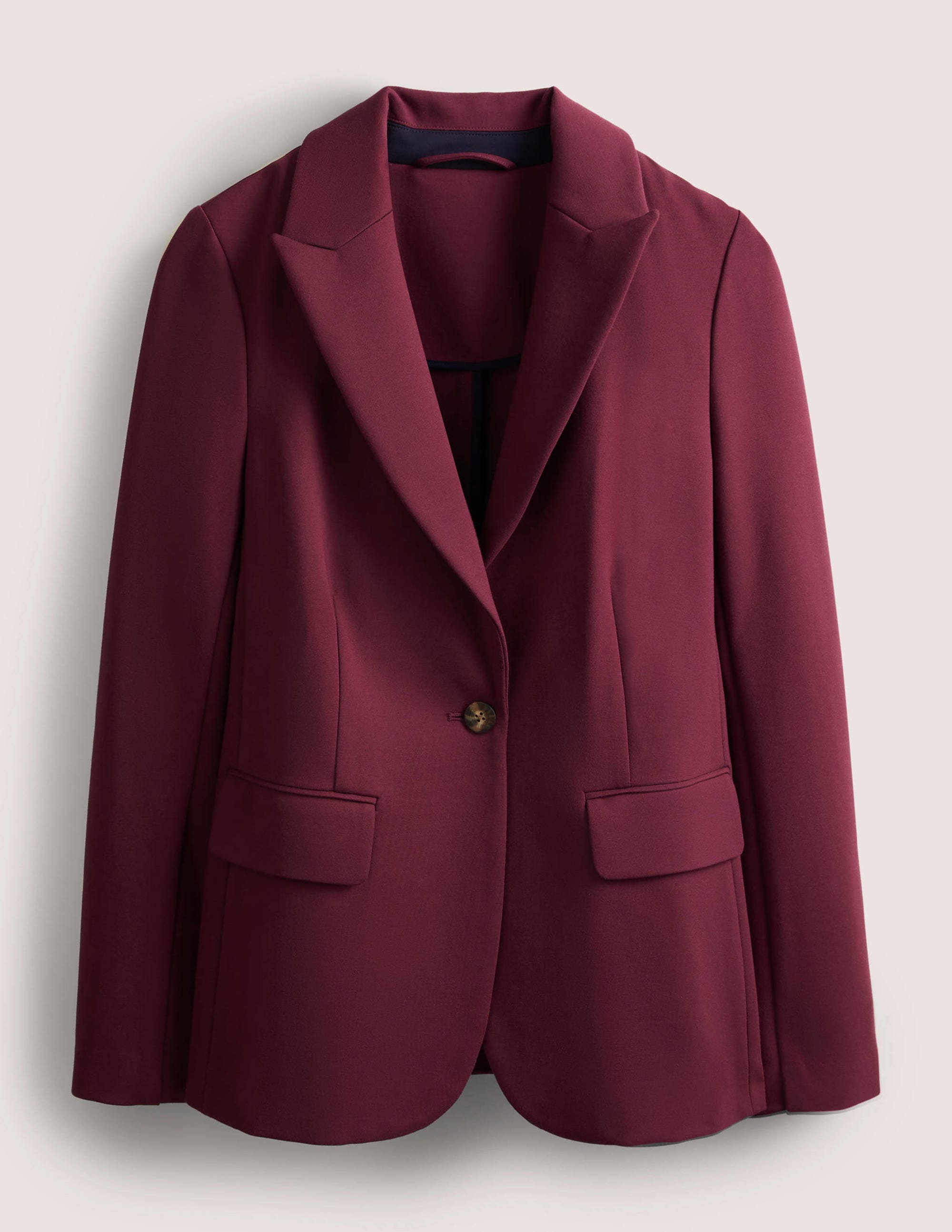 Unlined Jersey Blazer-Mulled Wine - Image 5
