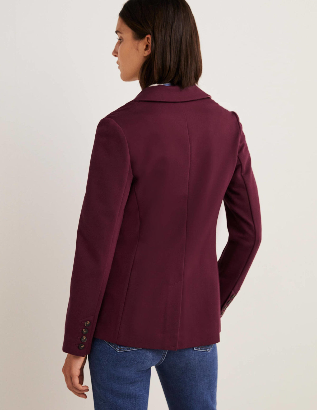 Unlined Jersey Blazer-Mulled Wine-3