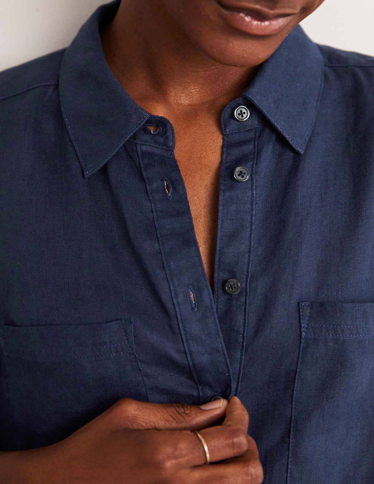 Linen Shirt-Navy-7