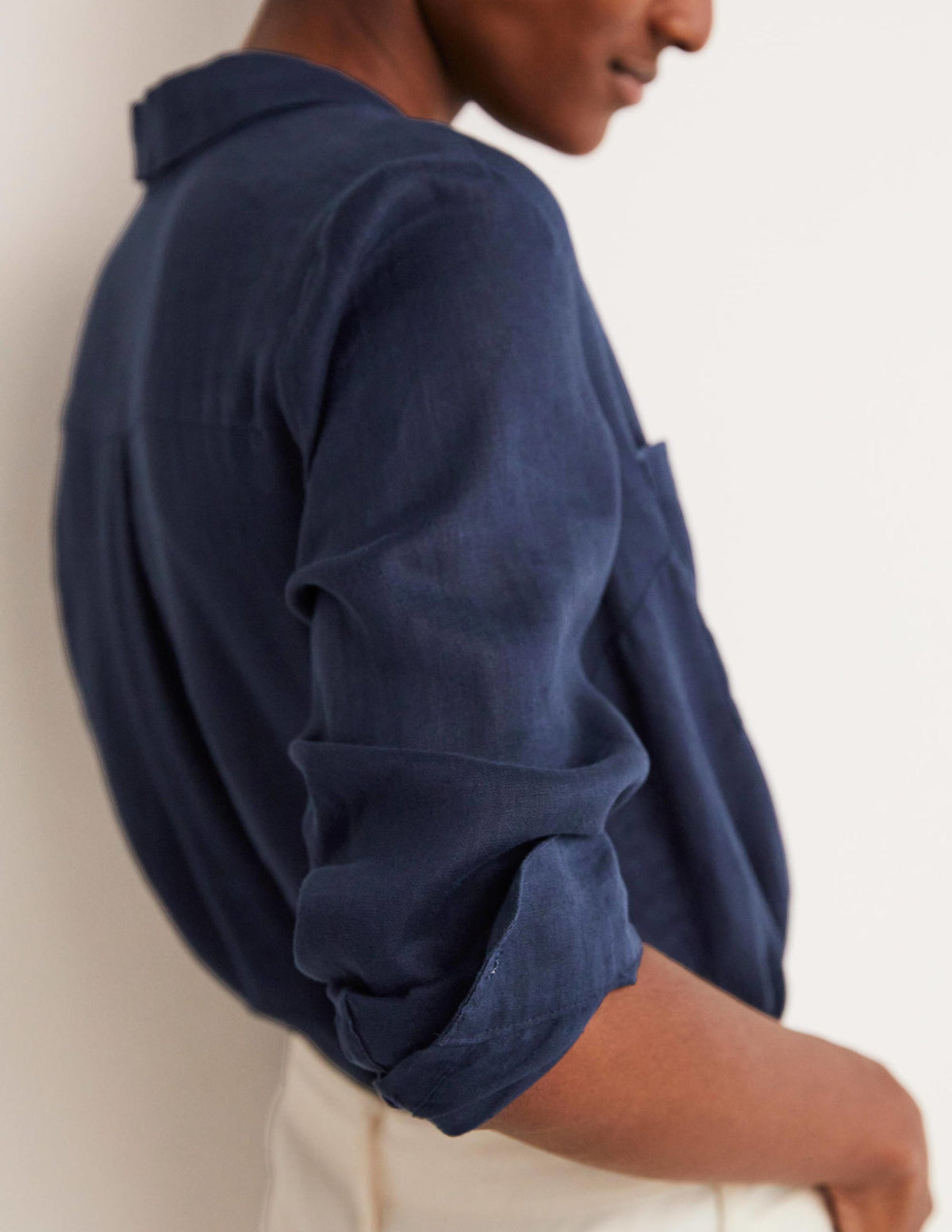 Linen Shirt-Navy - Image 9