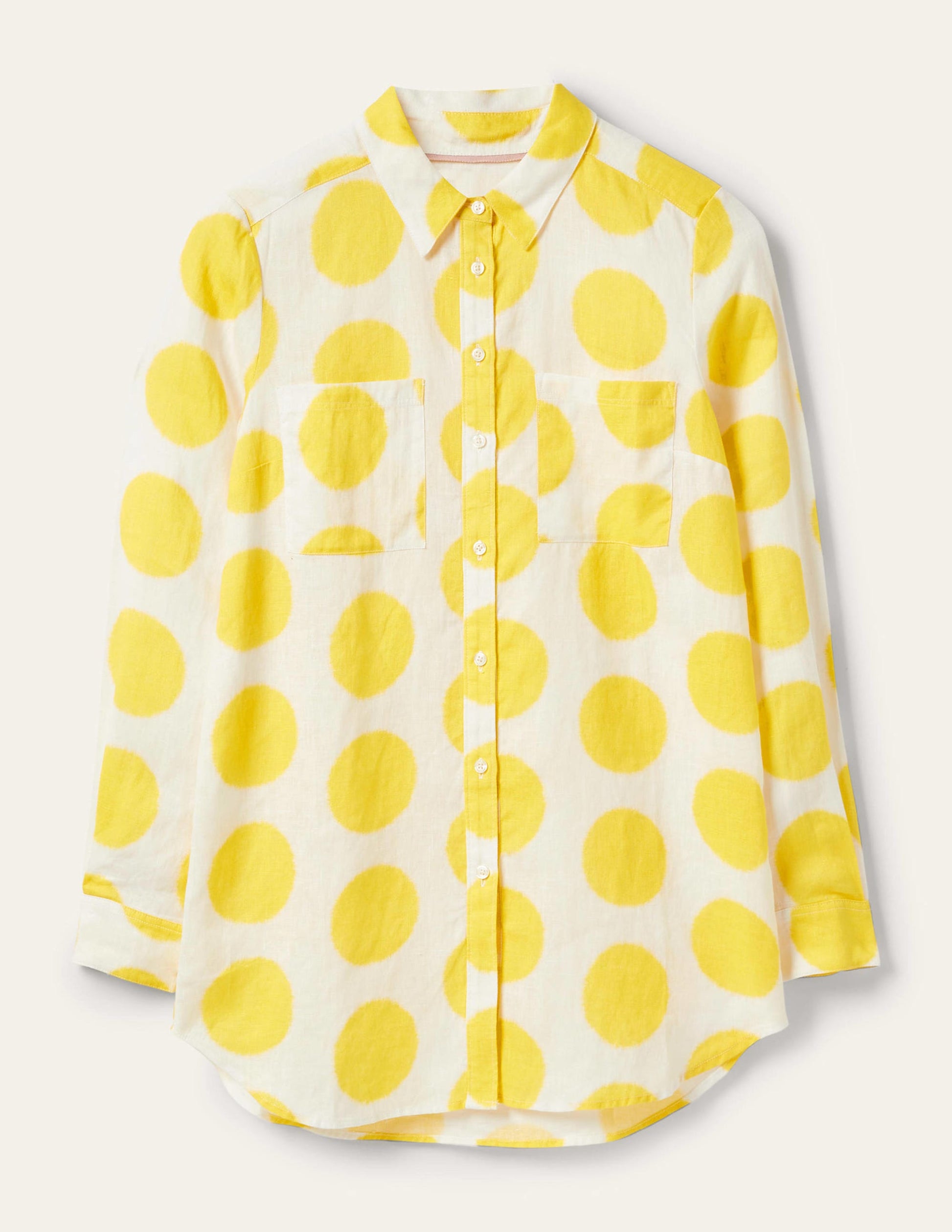 Linen Shirt-Lemon Fizz, Ikat Spot-12