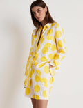 Linen Shirt-Lemon Fizz, Ikat Spot