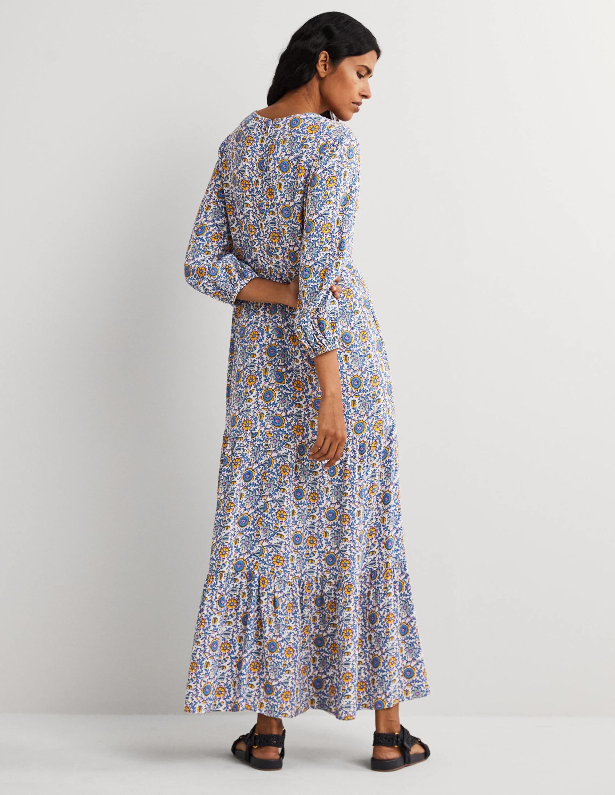 Blouson Sleeve Maxi Dress-Ivory, Enchanting Twig - Image 3