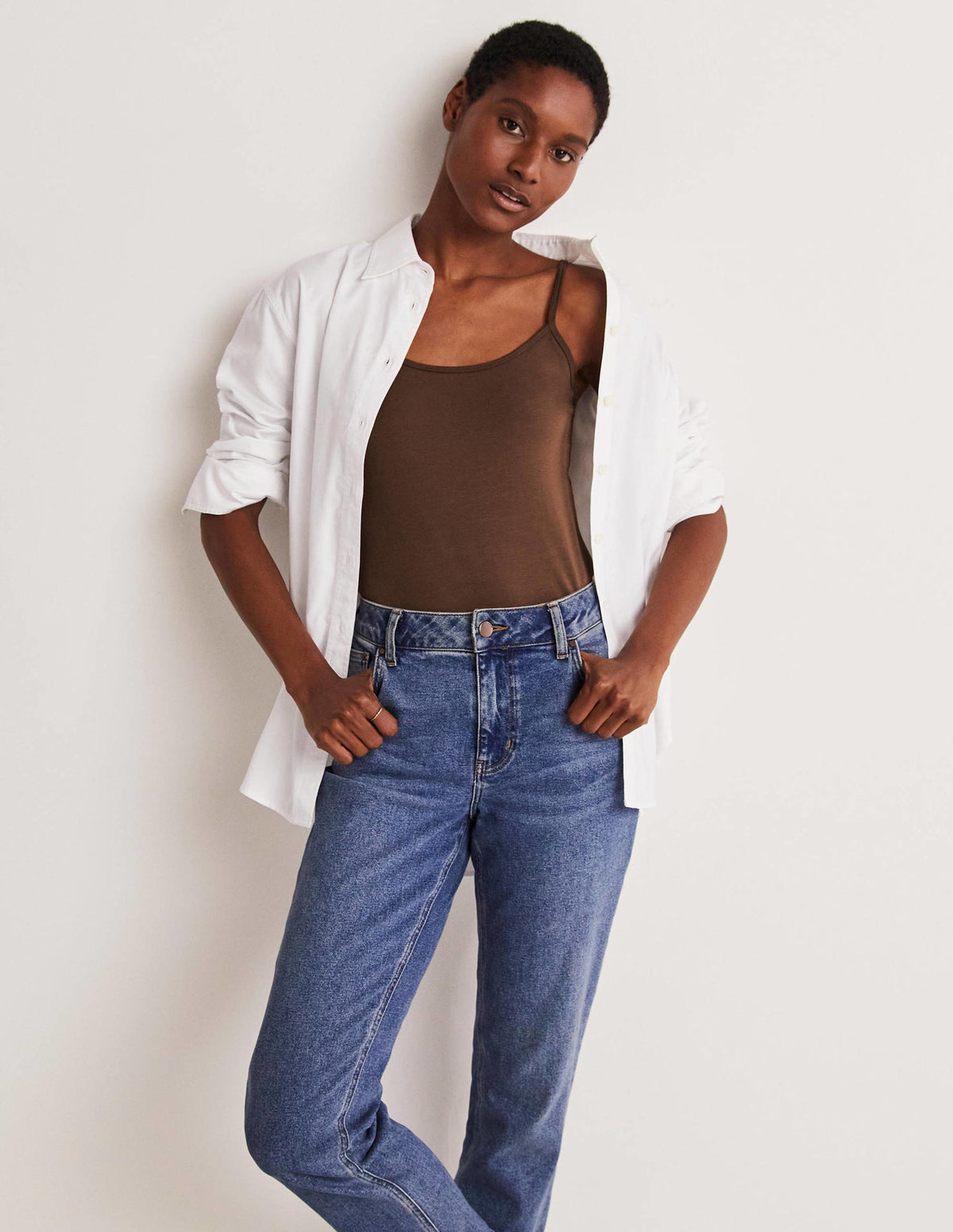 Plain Cami Top-Medium Brown - Image 5