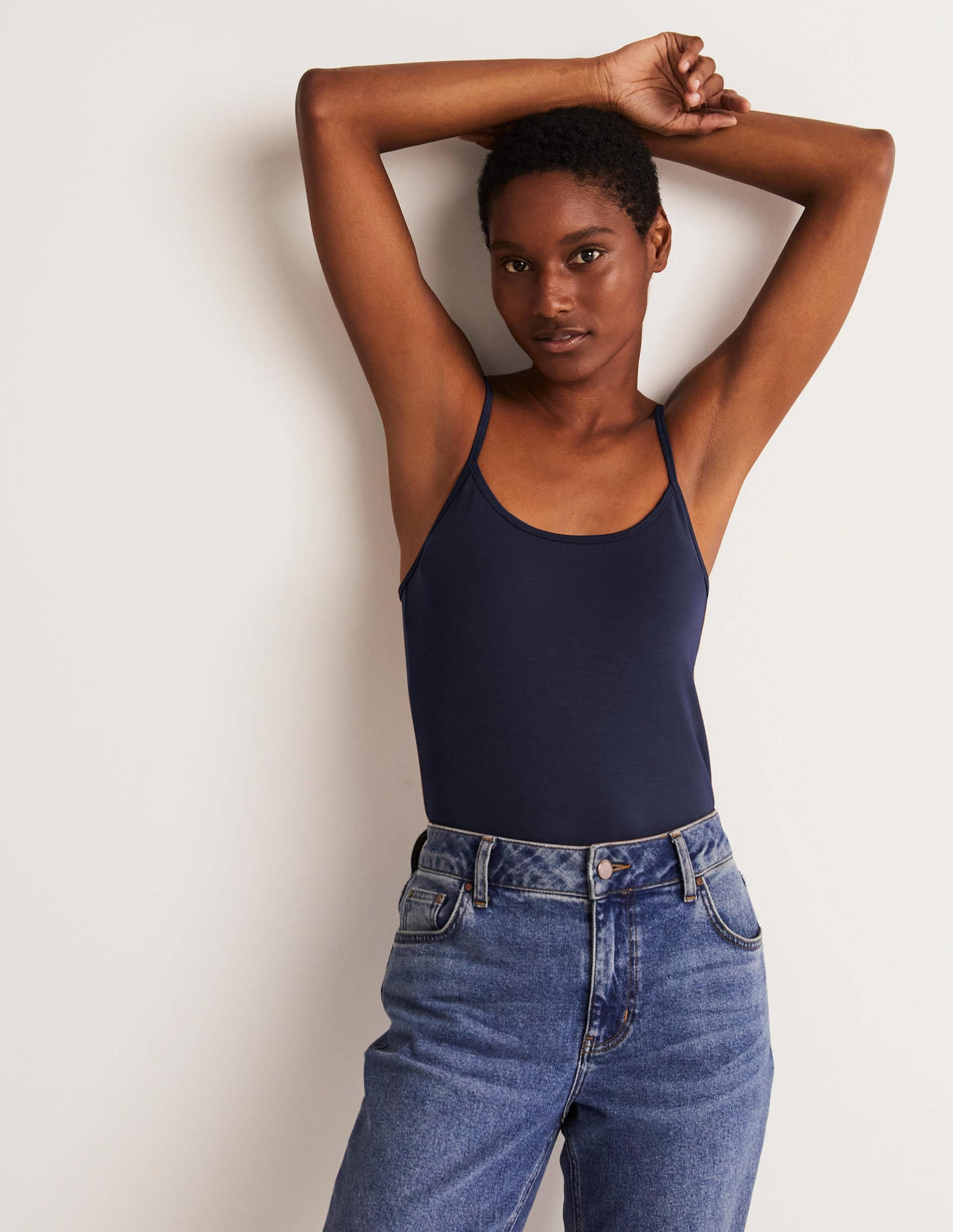 Plain Cami Top-Navy - Image 10